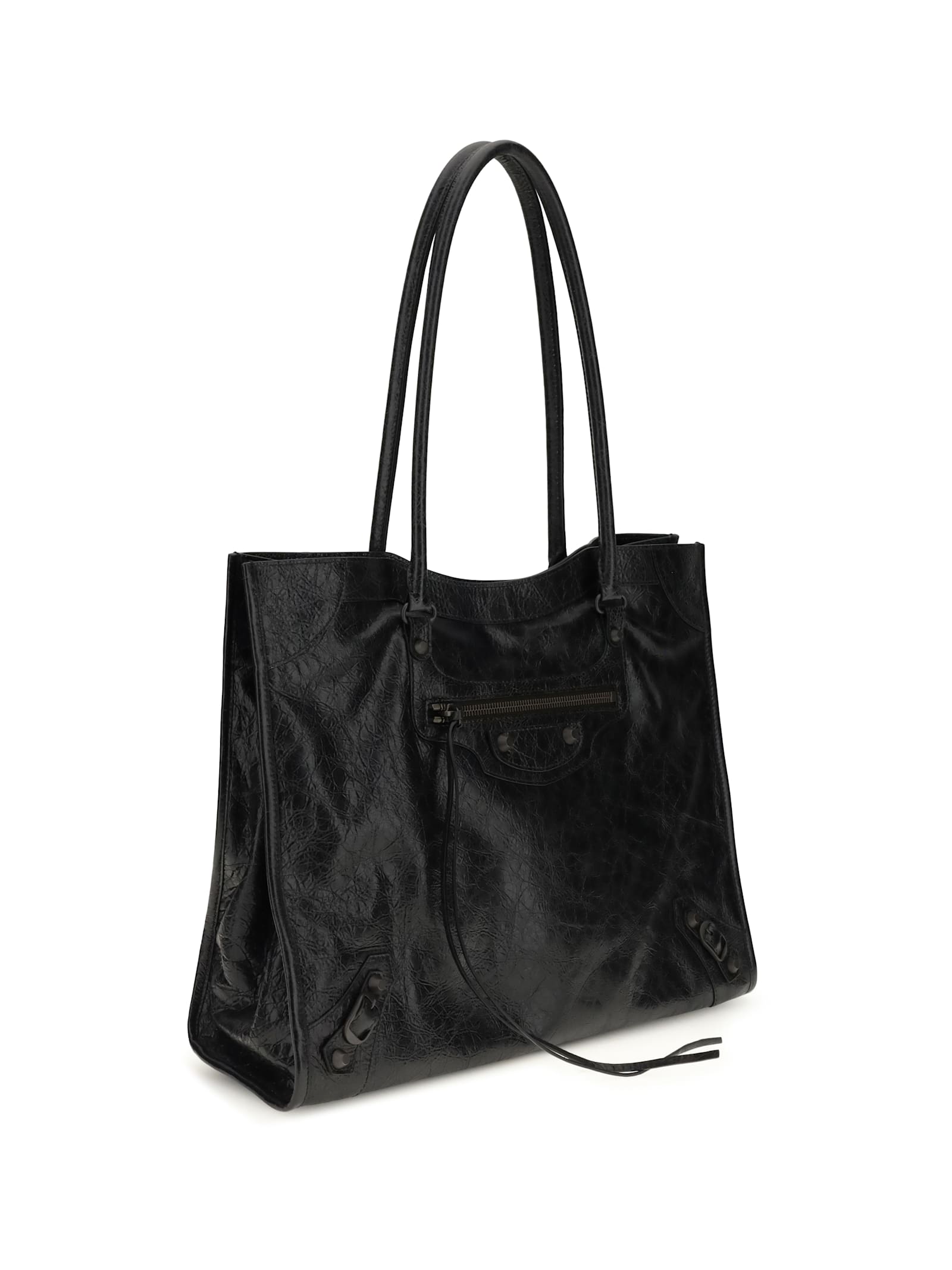Balenciaga Black Leather Medium Le City Shopping Bag