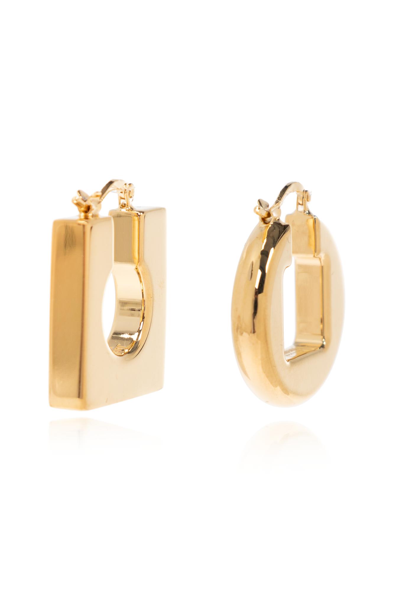 Jacquemus Les Boucles Rond Carré In Gold
