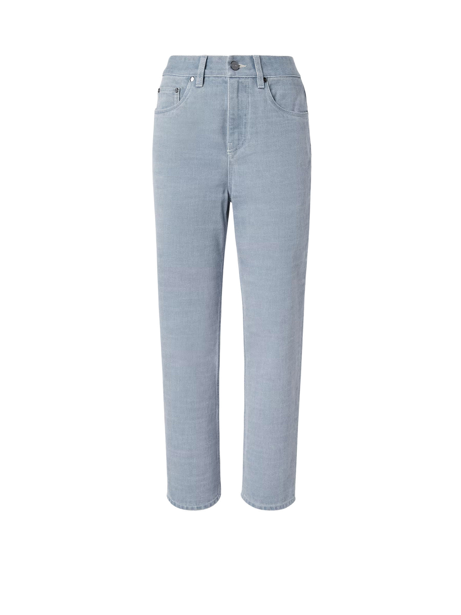 Fendi Embossed Logo Slim Jeans In Blue