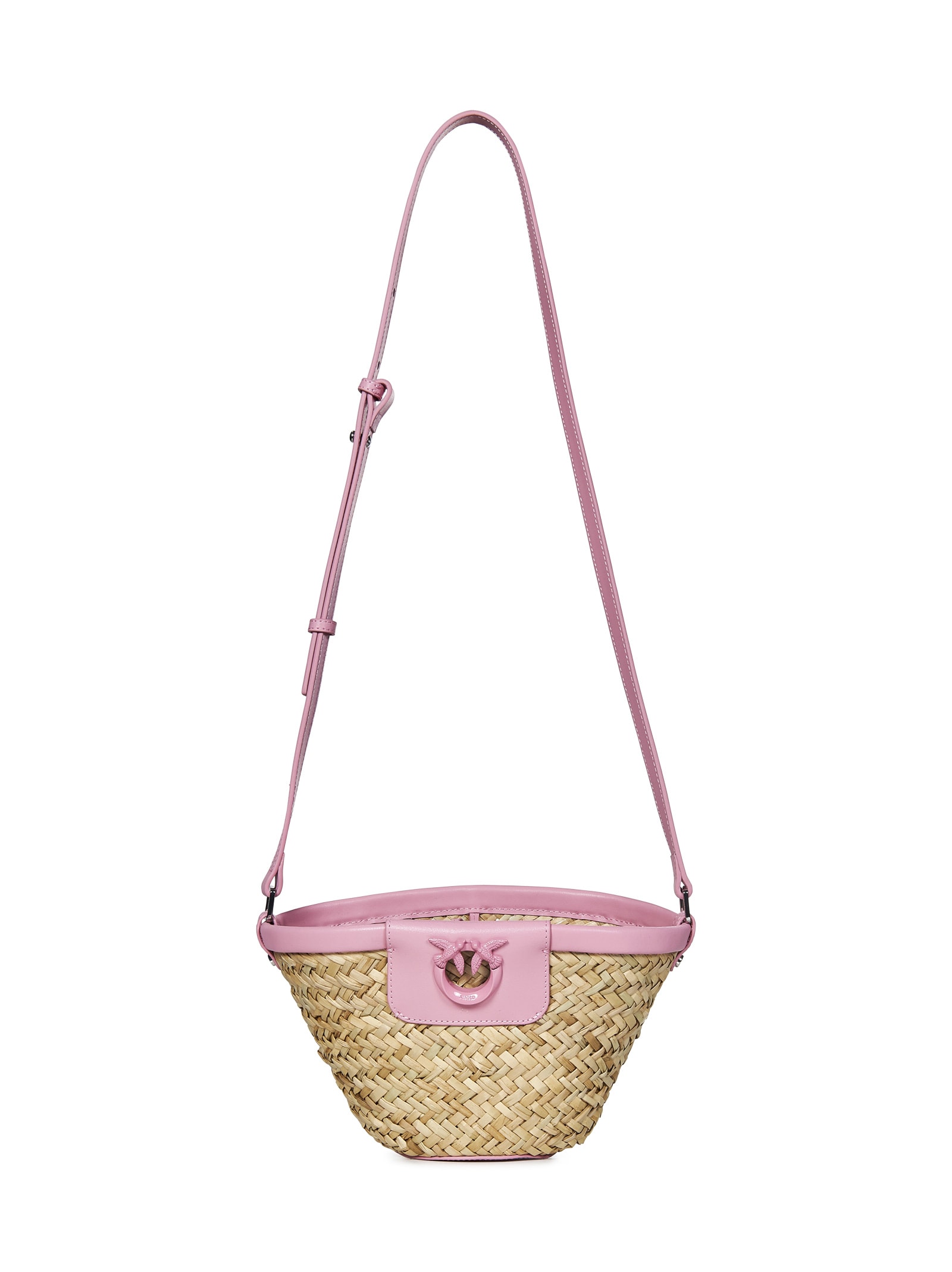 Shop Pinko Love Summer Bucket Shoulder Bag In Pink