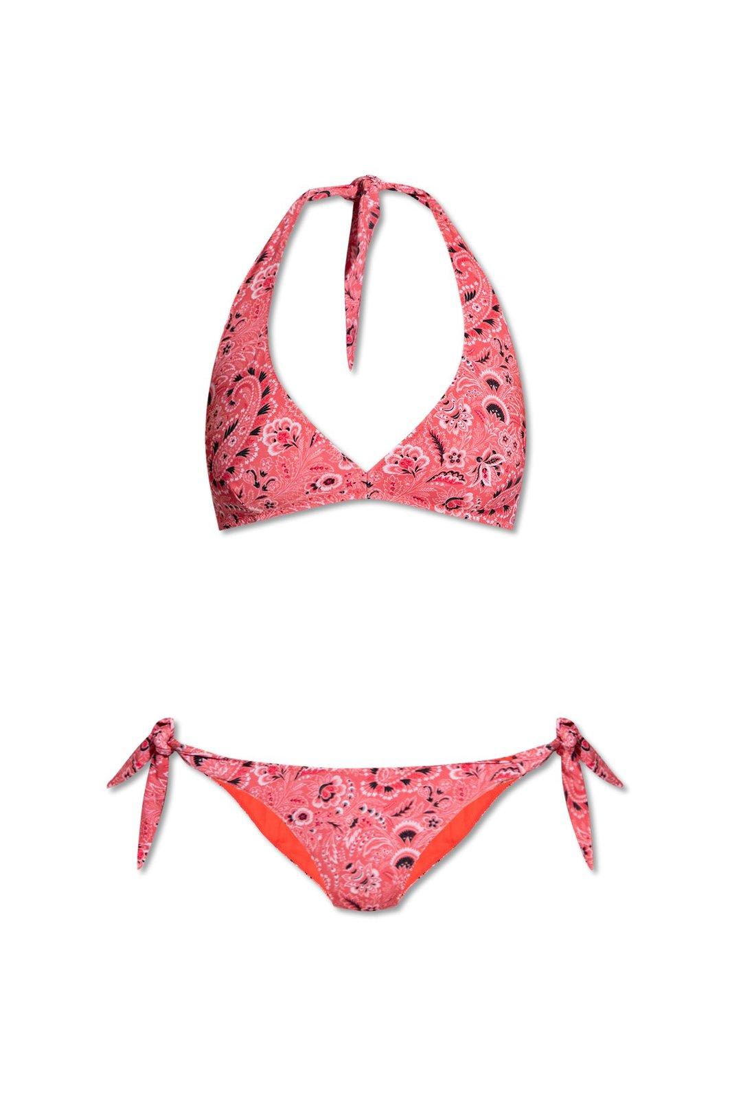 Etro Paisley-print Bikini Set In Pink
