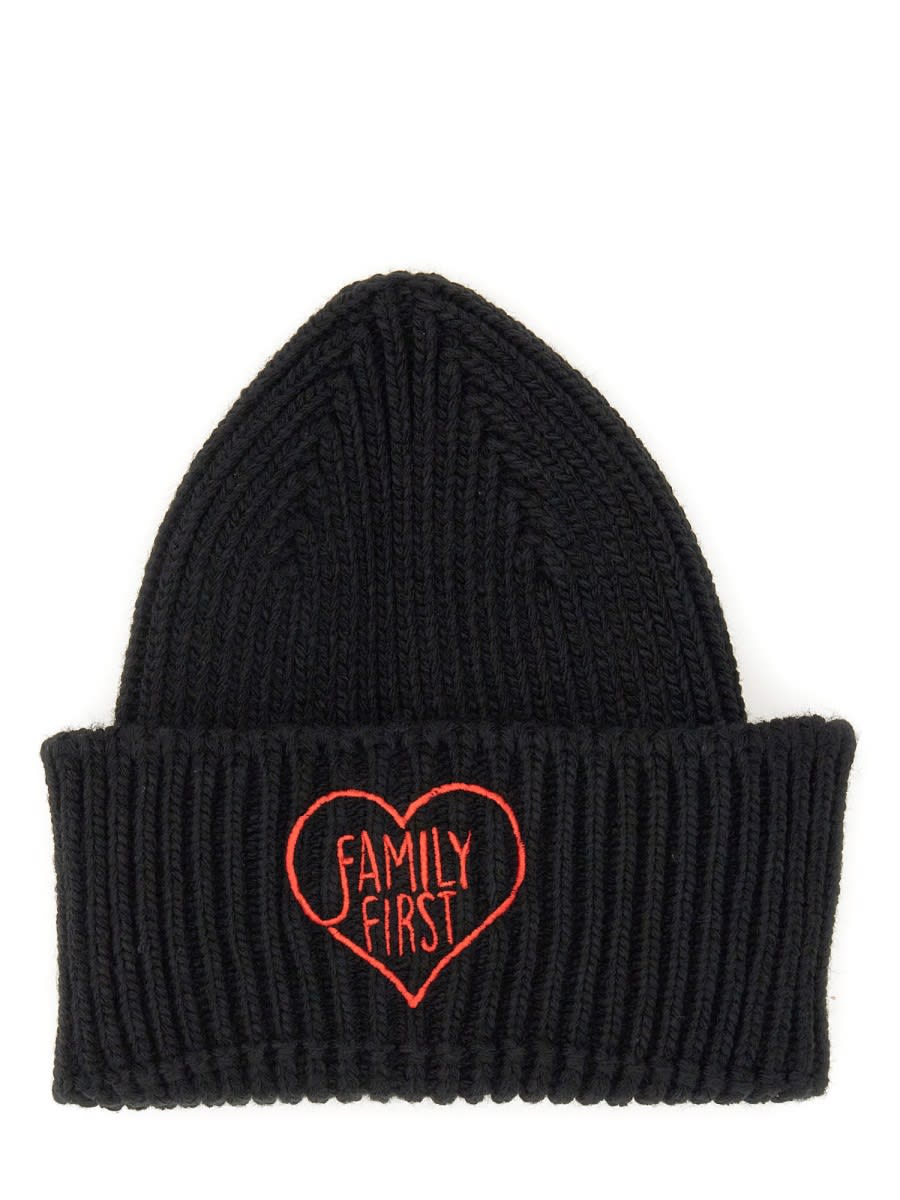 Family First Beanie Hat In Black