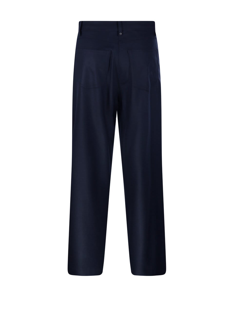 Shop 's Max Mara Button Detailed Straight Leg Trousers S Max Mara In Blue