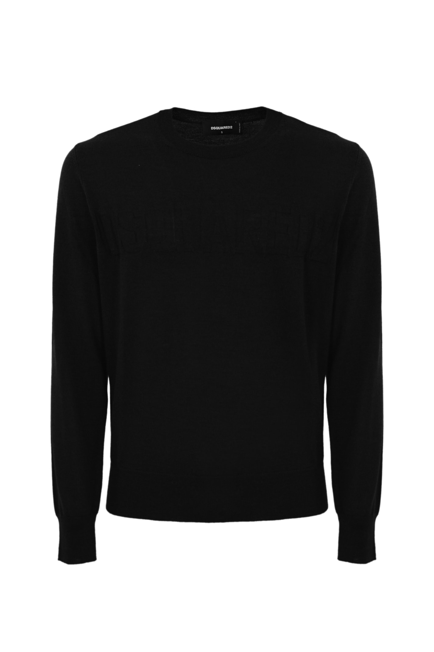 Shop Dsquared2 Wool Logo Pullover In Black