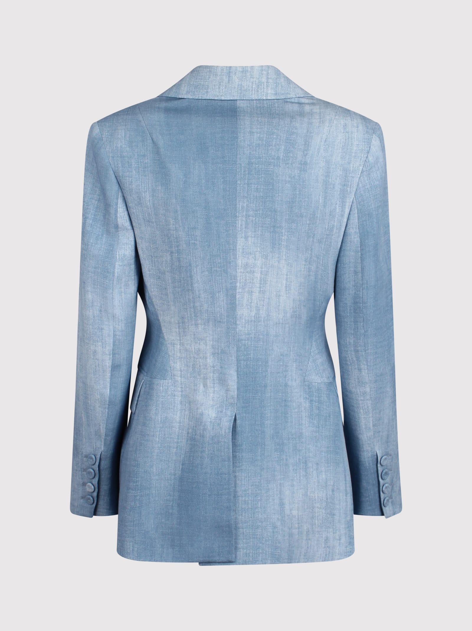 ERMANNO SCERVINO DENIM-PRINT BLAZER 