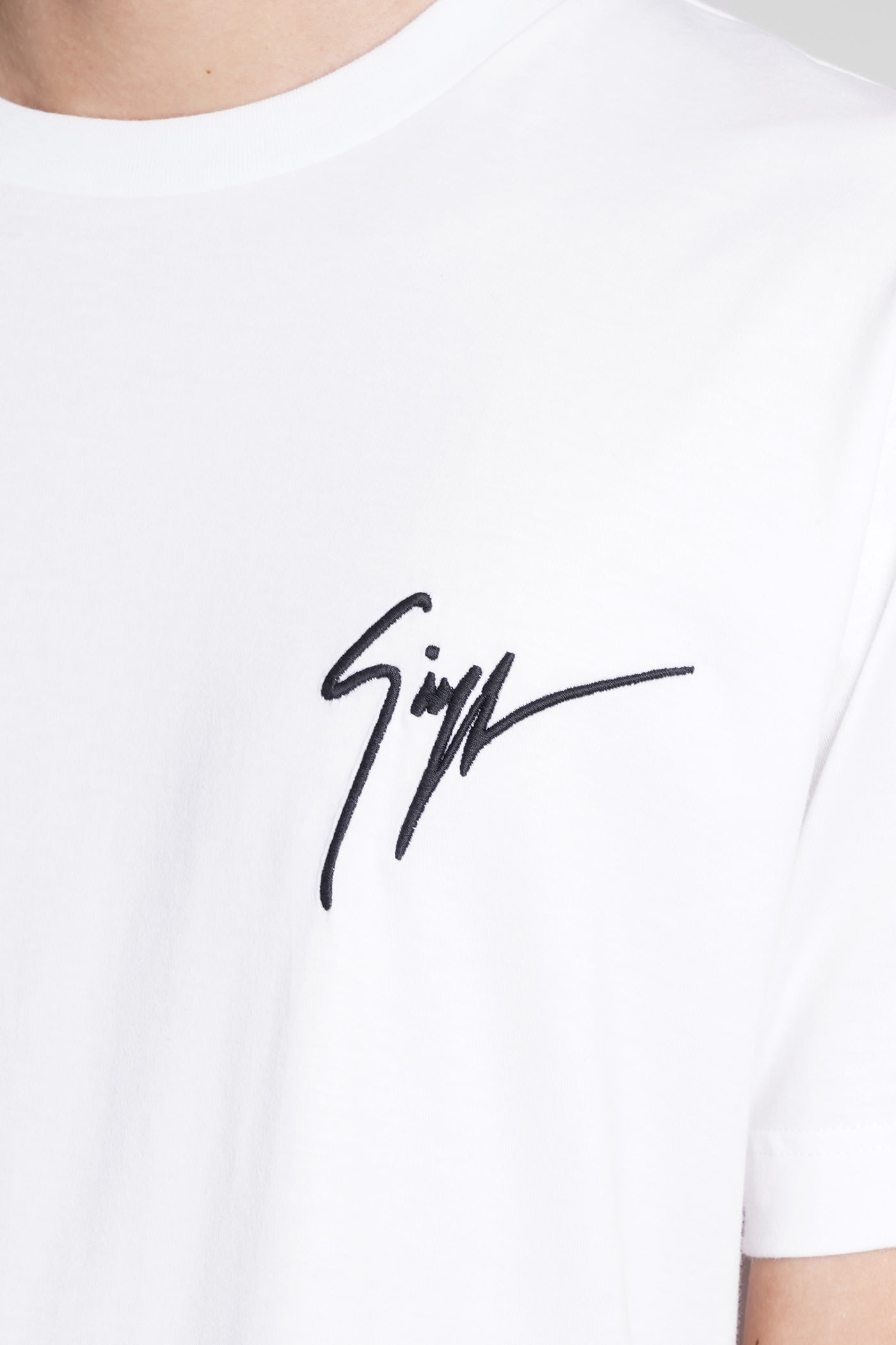 Shop Giuseppe Zanotti Lr01 T-shirt In White Cotton