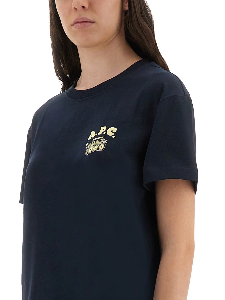 Apc A.p.c. Body Disco Crewneck T-shirt In Black