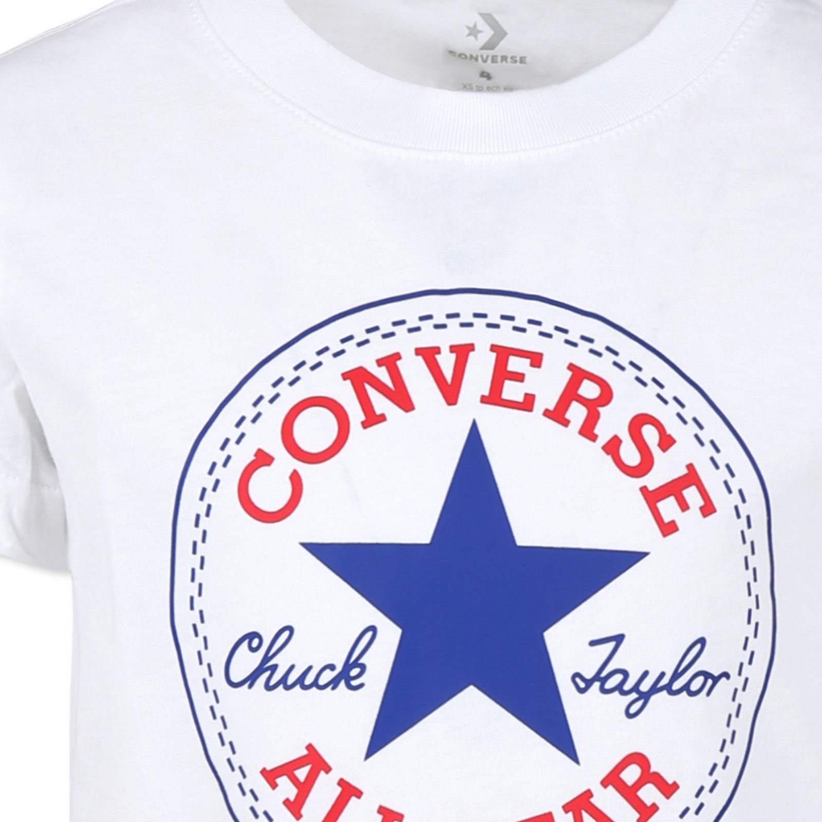 CONVERSE WHITE T-SHIRT FOR KIDS WITH LOGO