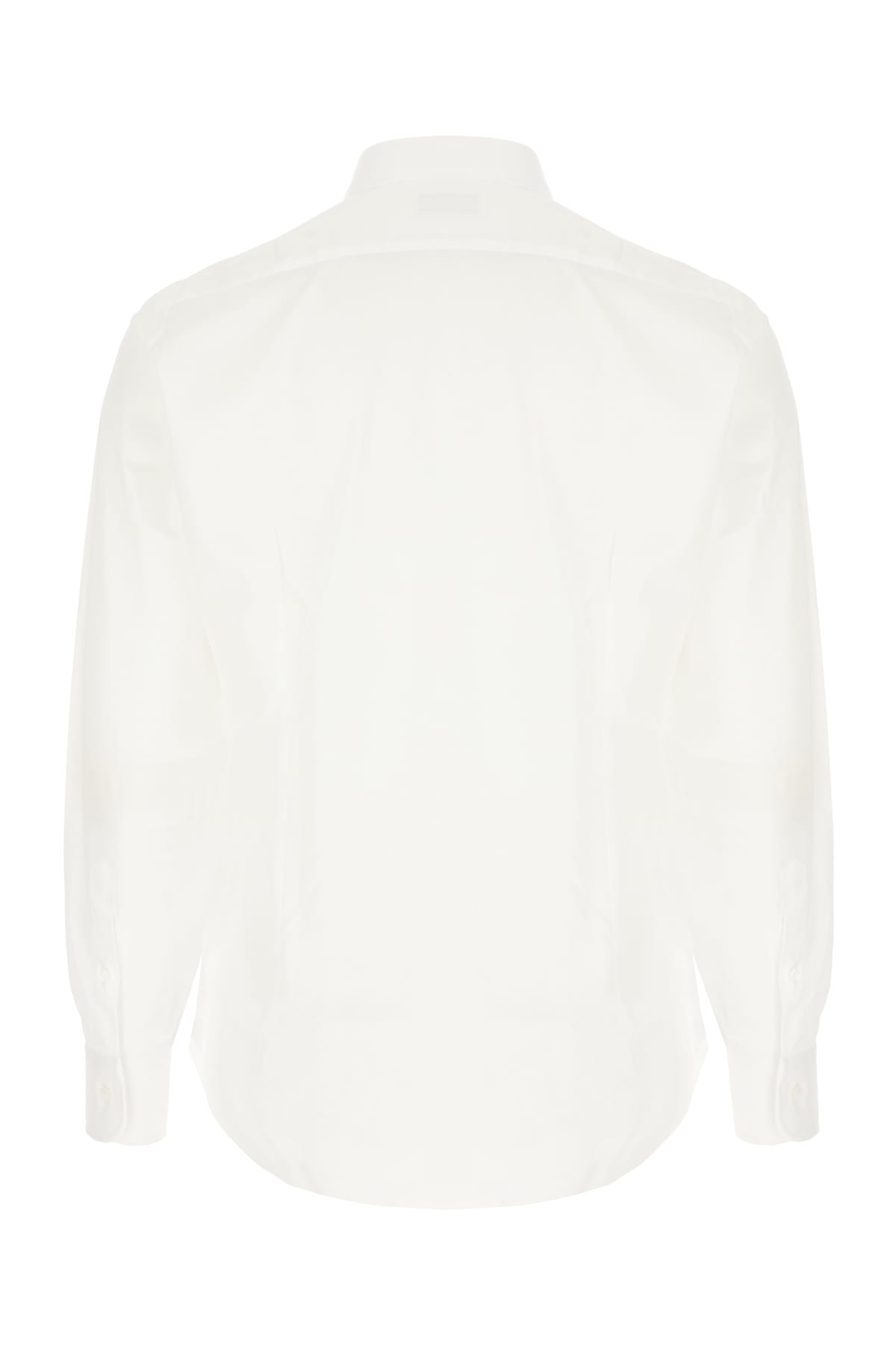 Barba Napoli White Poplin Shirt In White