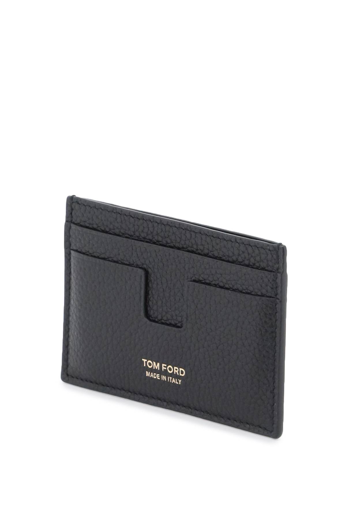 Tom Ford Leather Card Holder In Black