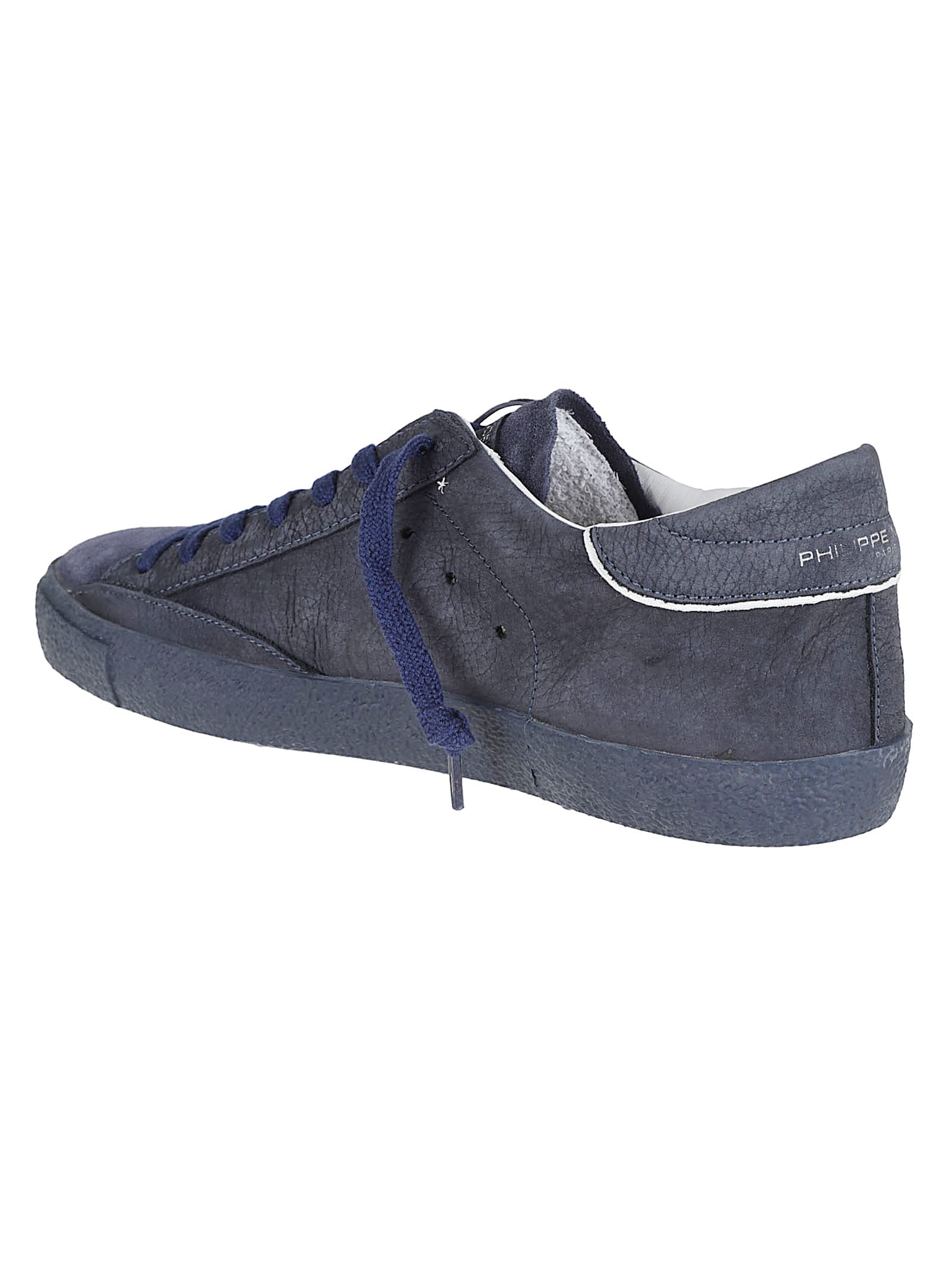 Philippe Model Low Top Sneakers Featuring Contrast Stitching In Blue