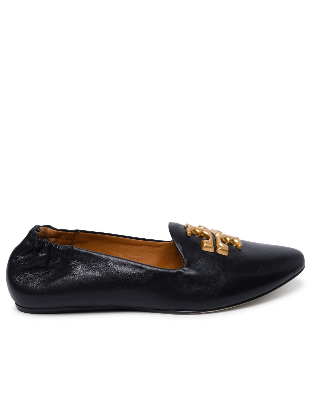 TORY BURCH ELEANOR BLACK LEATHER LOAFERS