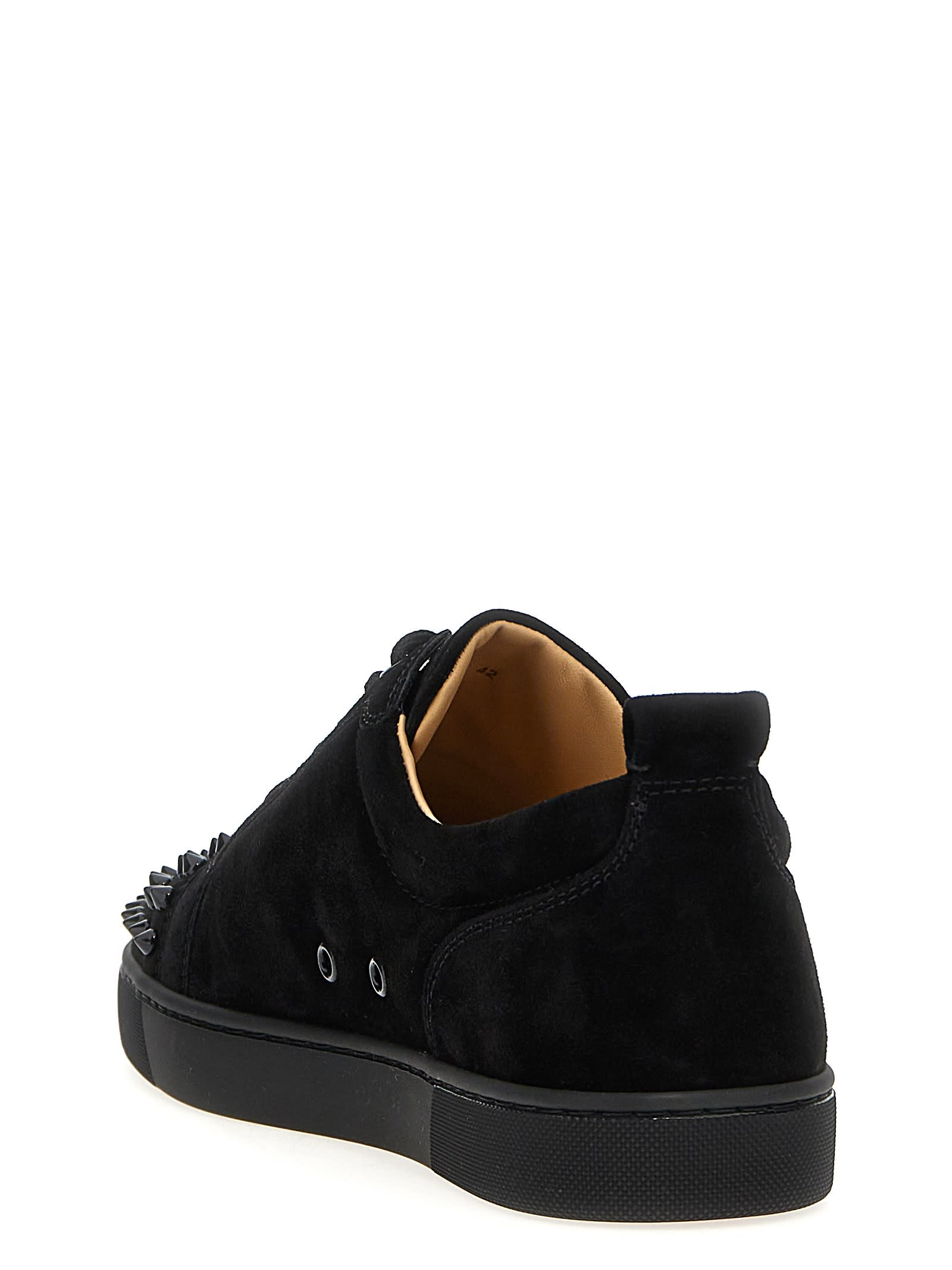 Christian Louboutin Men Louis Junior Spikes Borchie Punta Sneaker In Animal Print