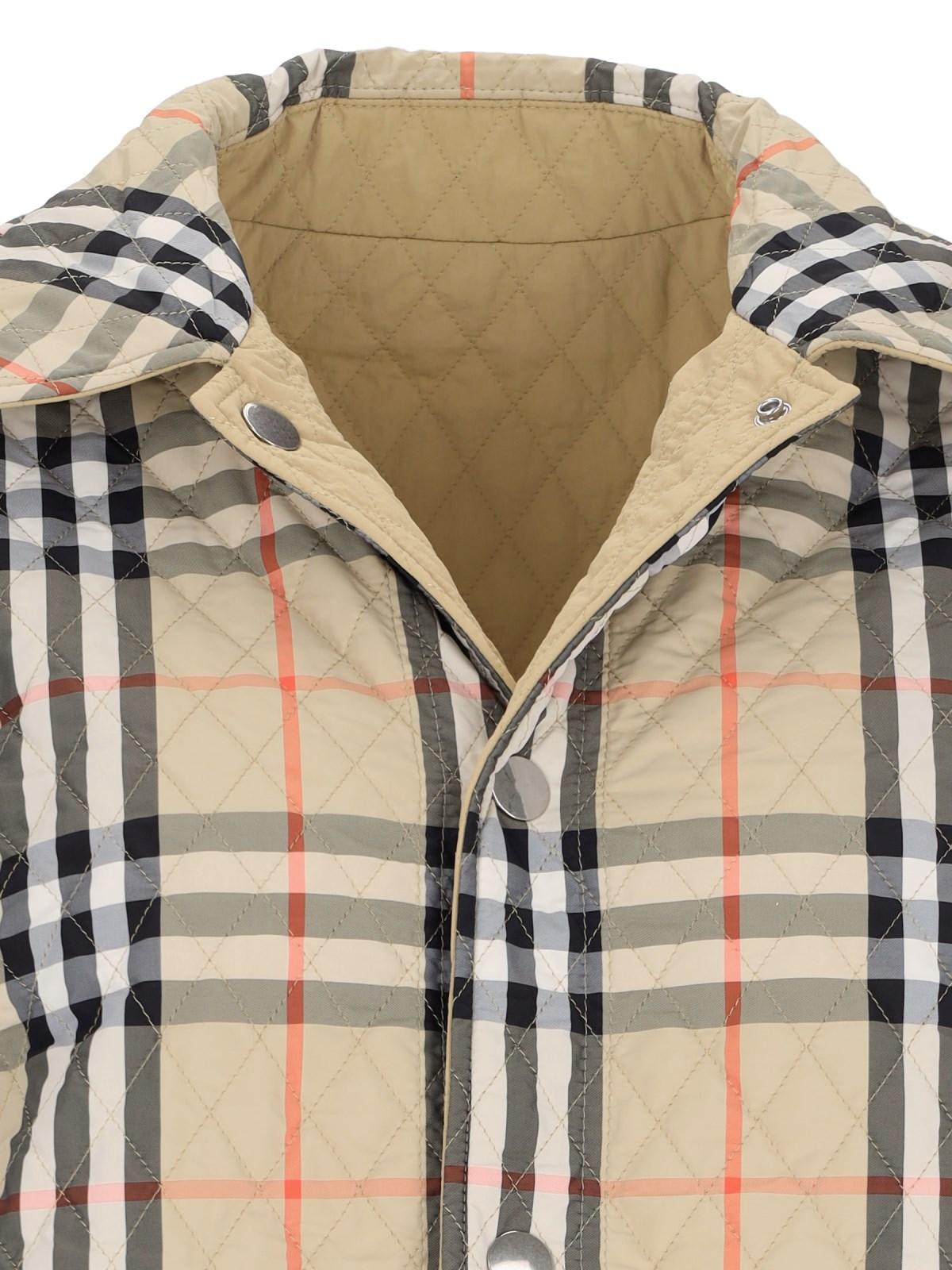 Shop Burberry Reversible Single-breasted Jacket In Flax