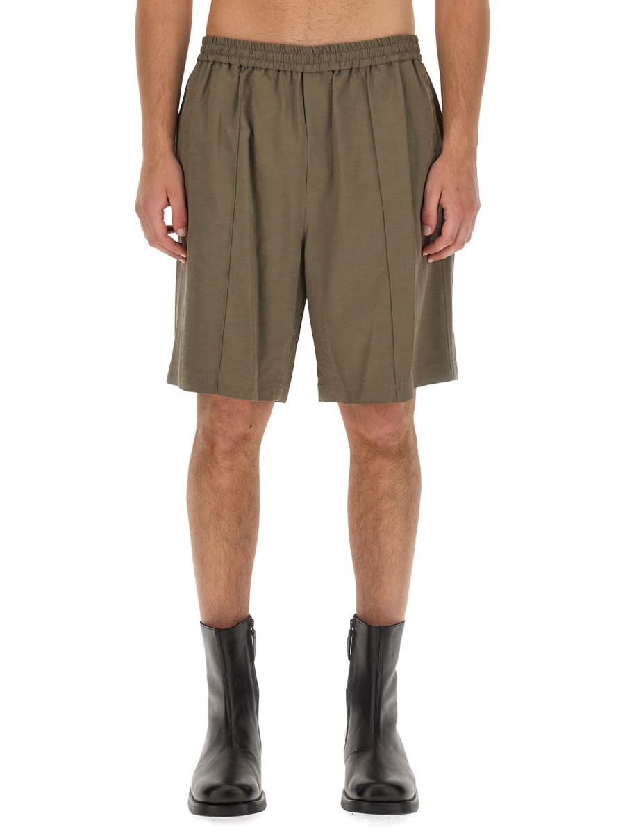 Shop Helmut Lang Pull-on Shorts In Green