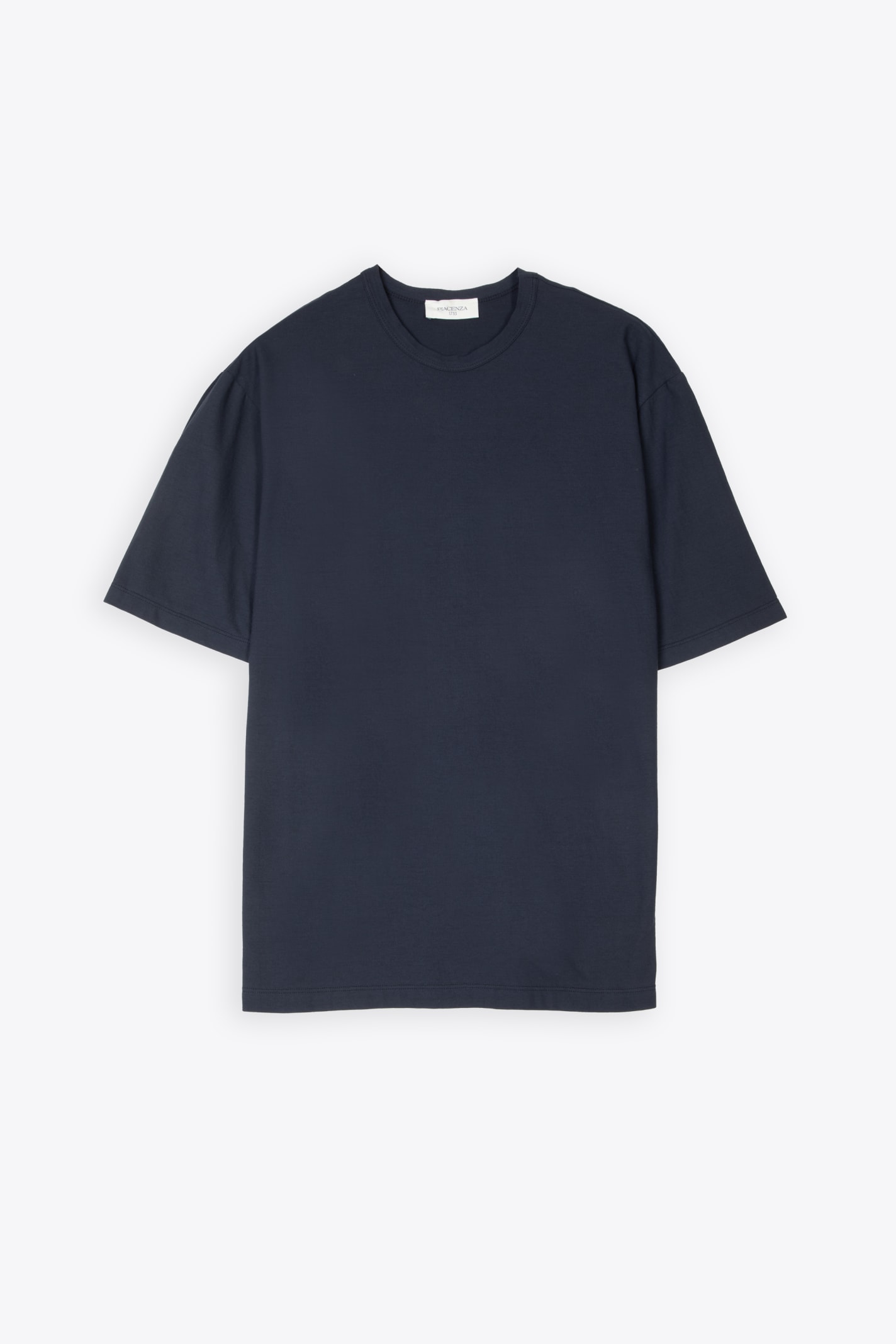 Piacenza Cashmere T-shirt Dark Blue Lightweight Cotton T-shirt