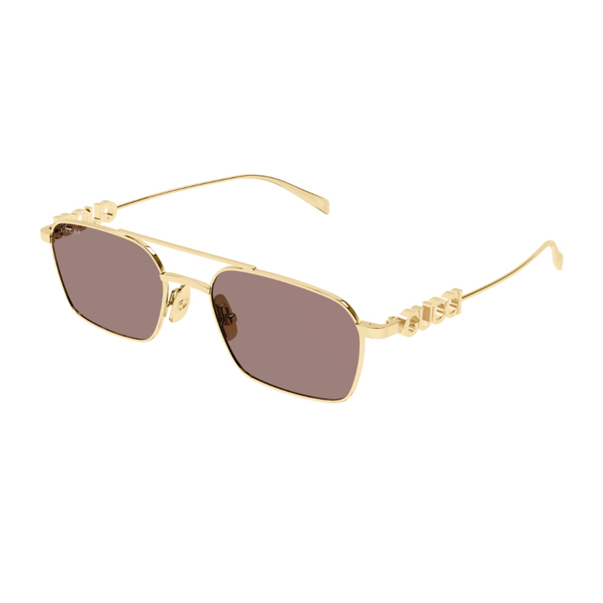 Gucci Gg1804s Linea Name Of Brand 003 Gold Brown Sunglasses In Brown