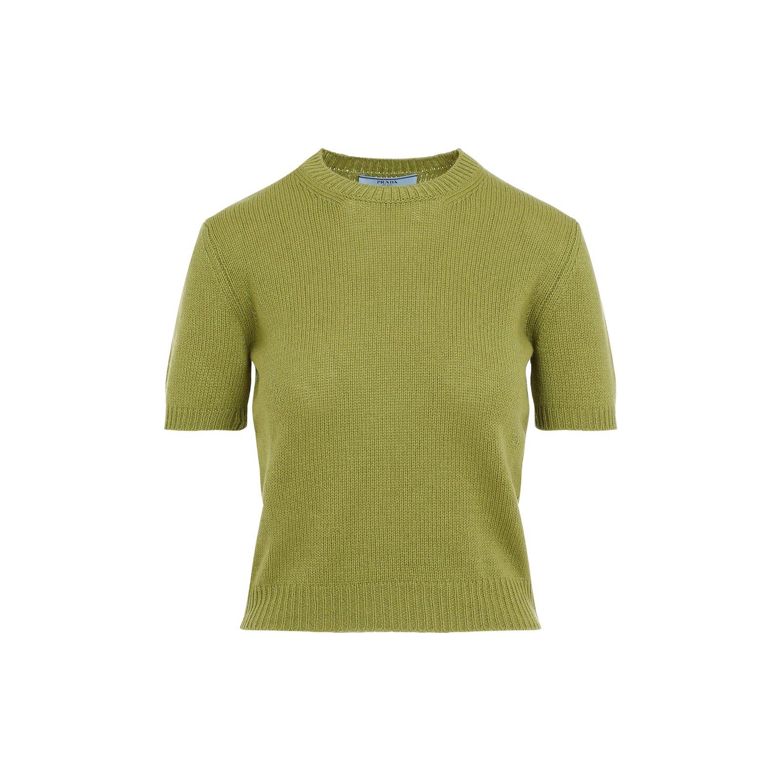 PRADA SHORT-SLEEVED KNITTED TOP