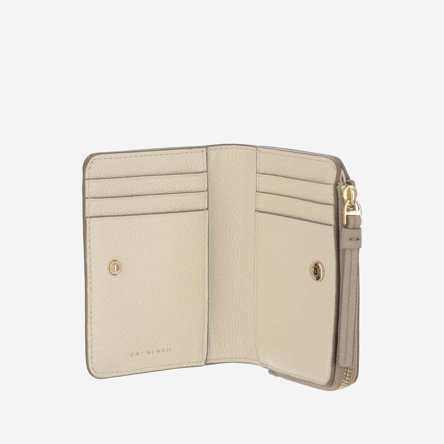 Shop Tory Burch Mcgraw Bi-fold Wallet In Fresh Clay