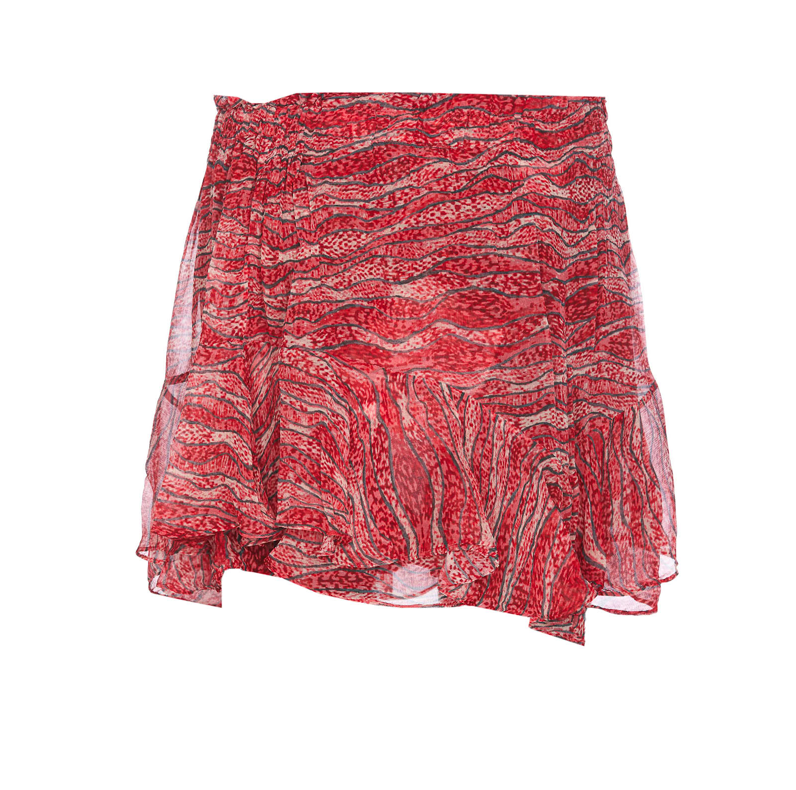 Isabel Marant Étoile Sornel Ruffled Printed Shorts In Red