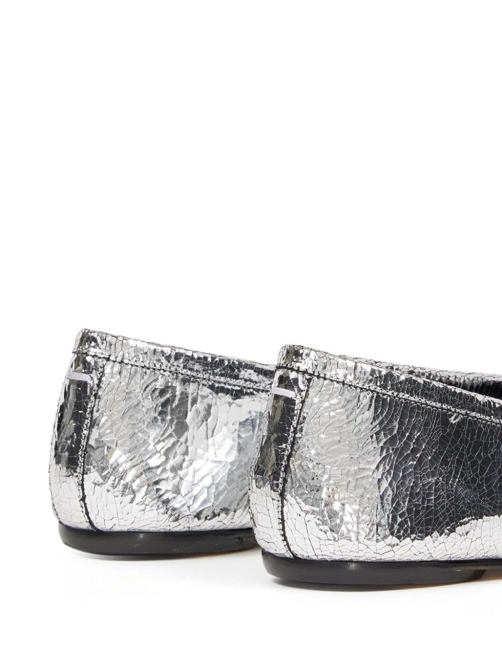 Shop Maison Margiela Tabi Ballerina New In Silver