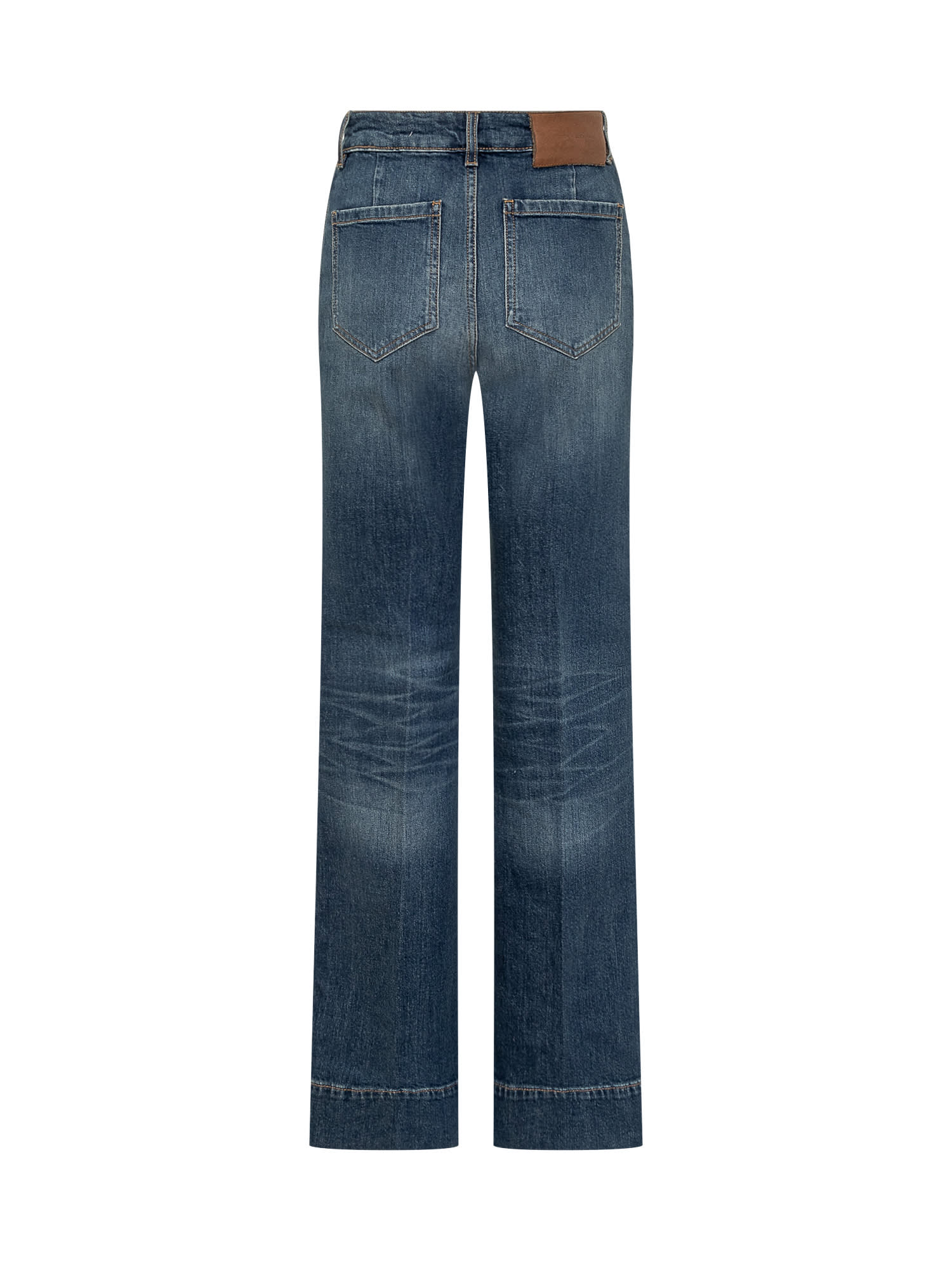 Shop Victoria Beckham Alina Jeans In Heavy Vintage Indigo Wash