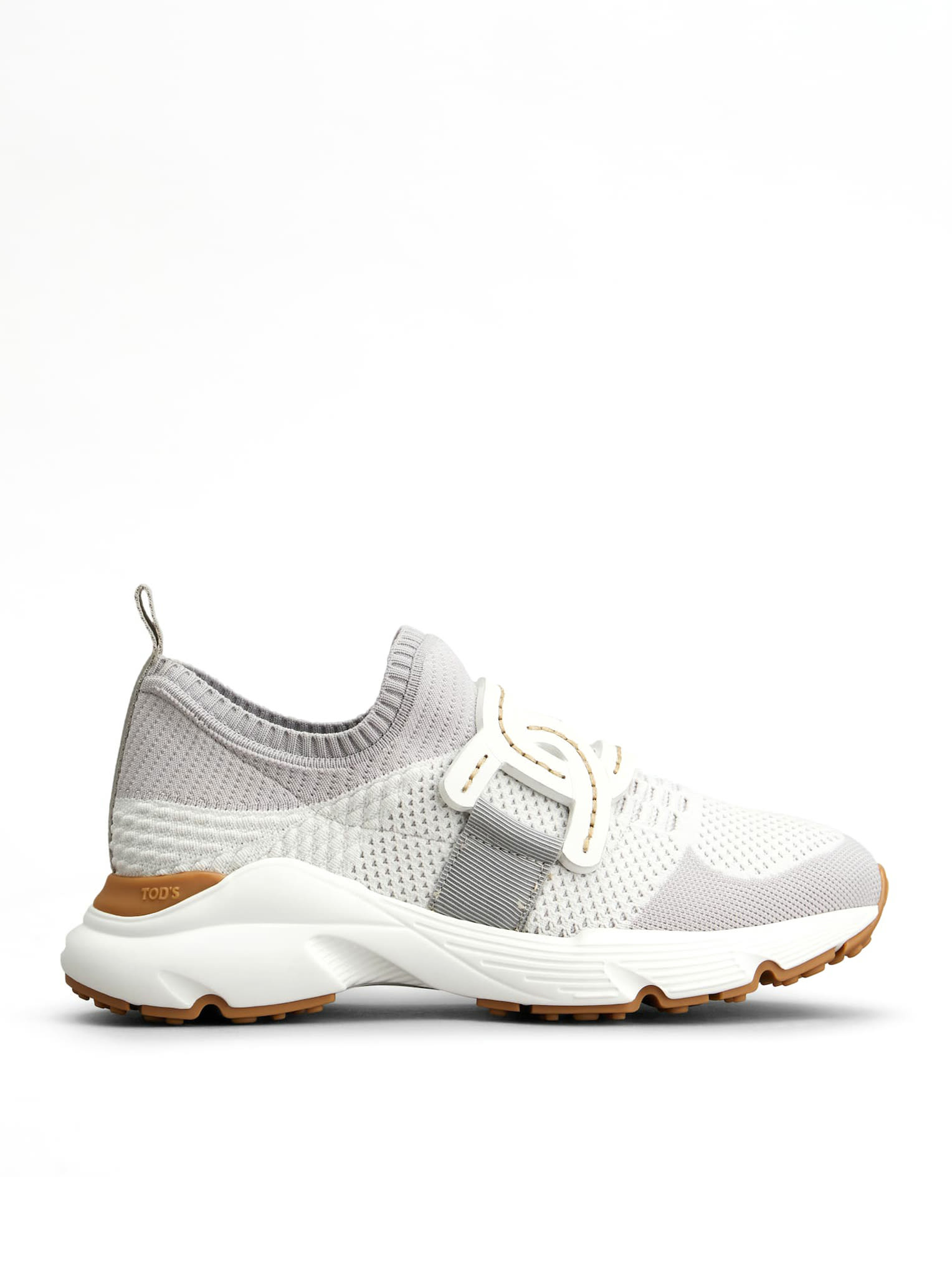 Shop Tod's Maglia Leferon Sport. Run 54c Calzino Catena Pelle In Fjwe White Calce