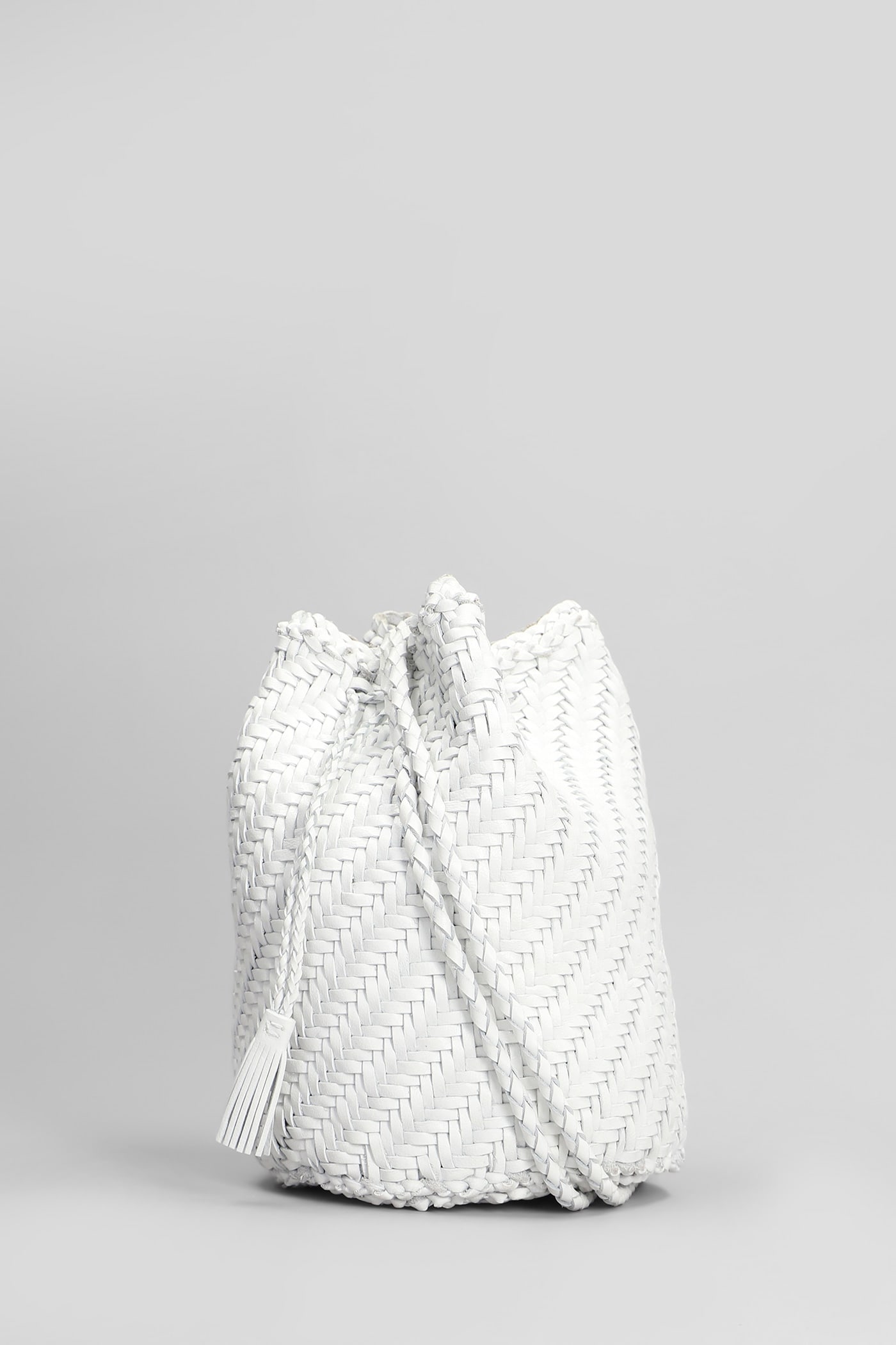 Dragon Diffusion Pompom Double Jump Shoulder Bag In White