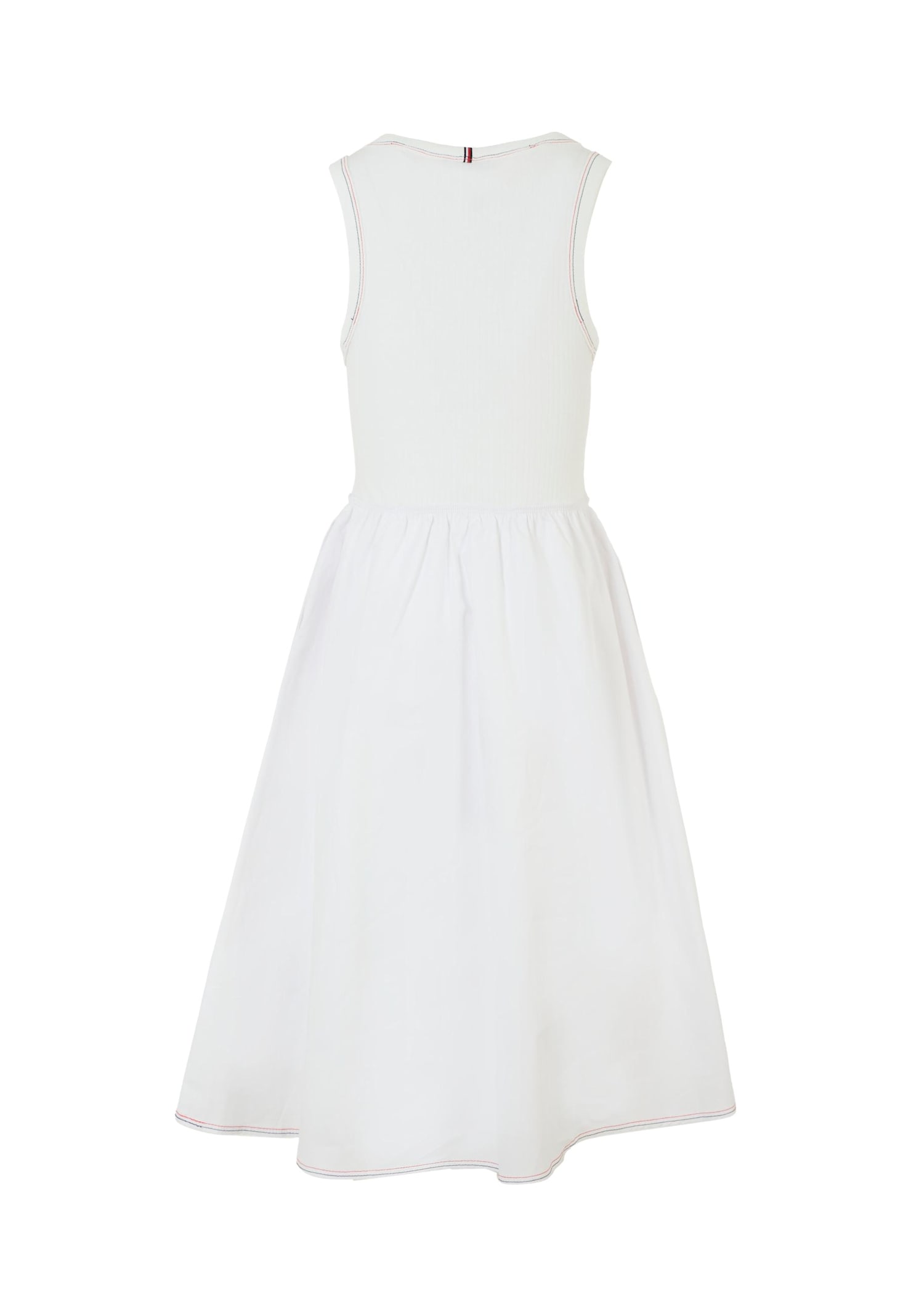 Tommy Hilfiger White Dress For Girl With Flag In White