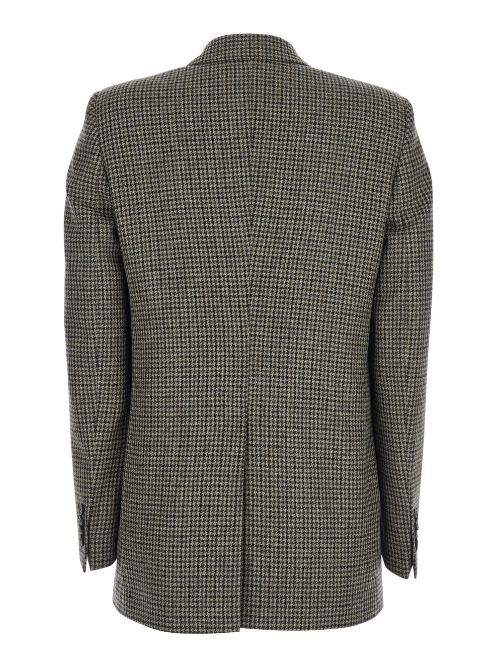 Tagliatore Jasmine Double-breasted Blazer In Houndstooth Wool In Gray