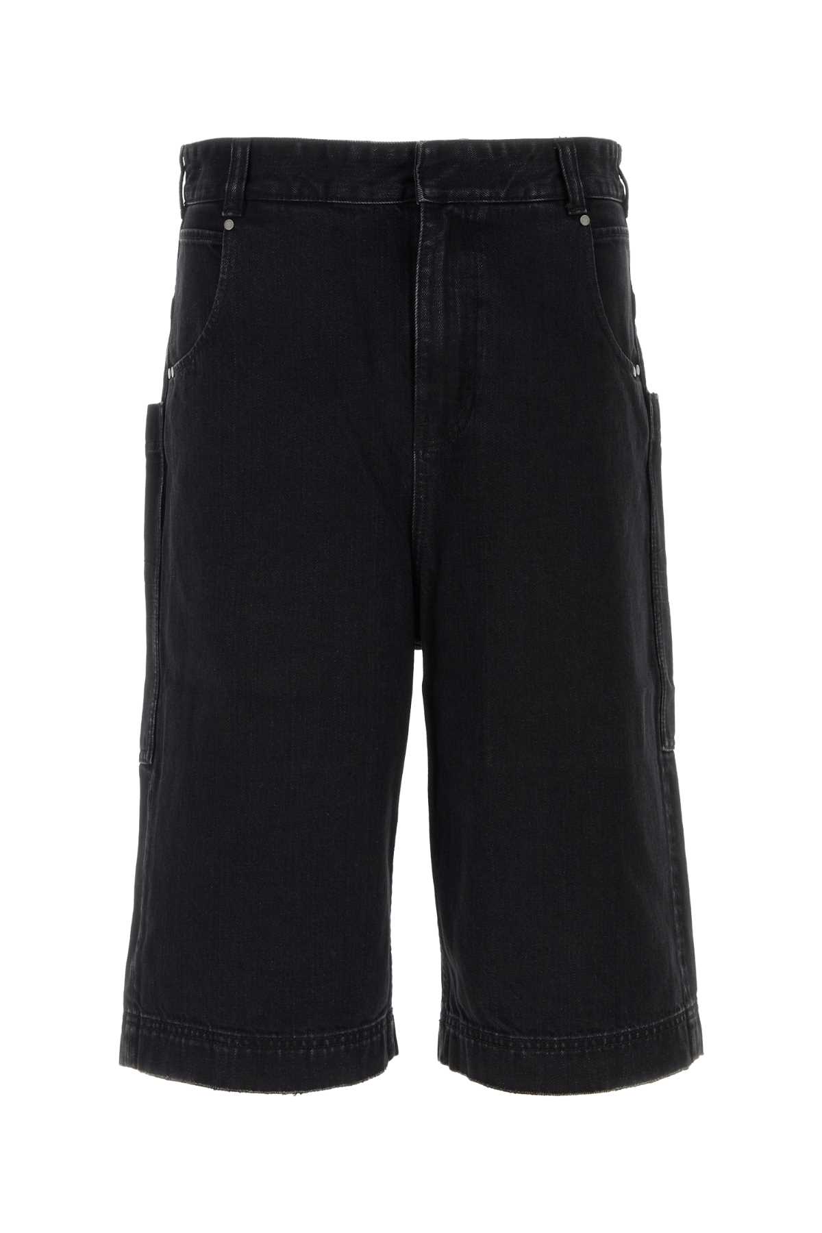 Black Denim Bermuda Shorts