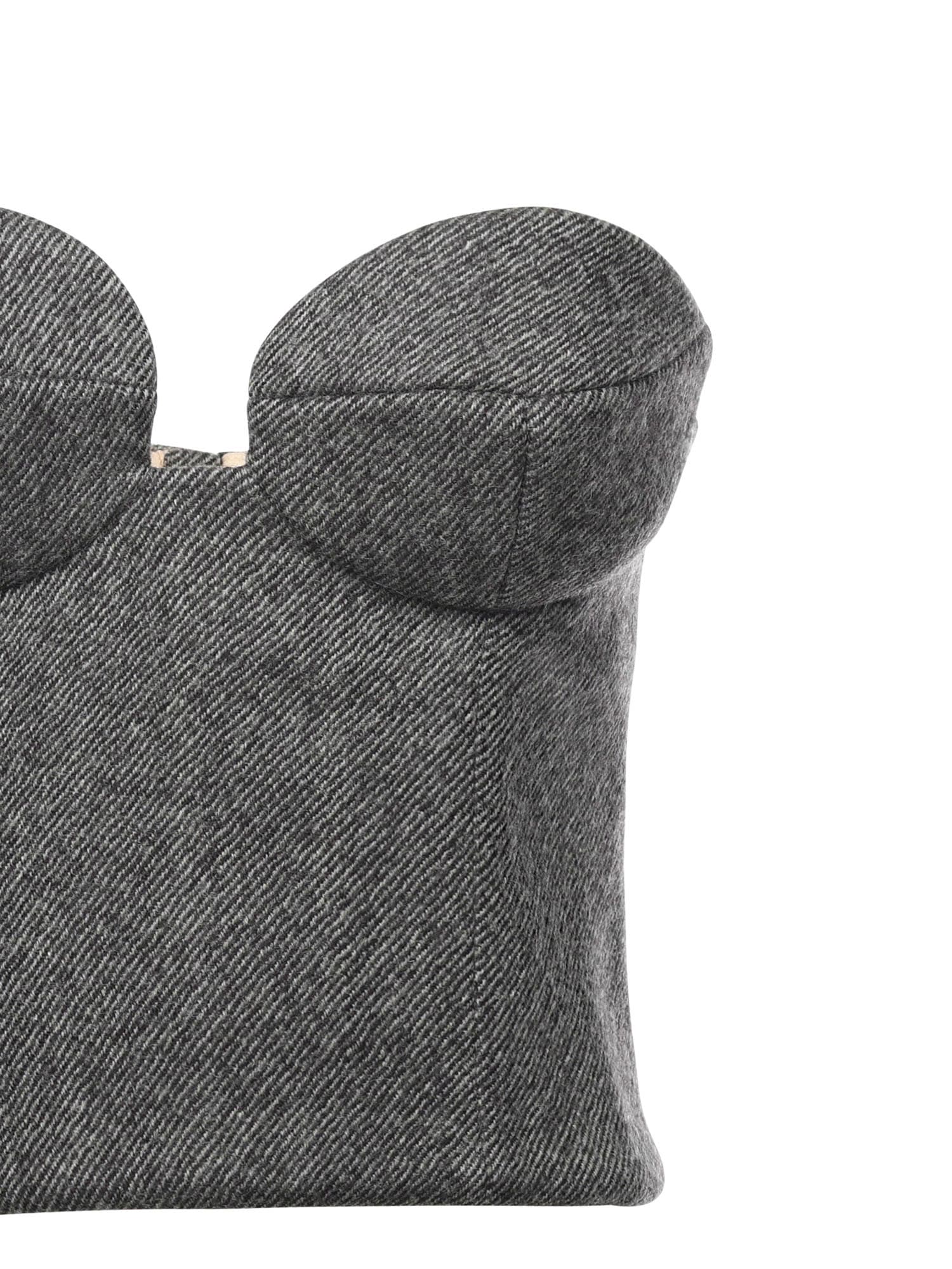 Magda Butrym Underwired Strapless Top In Gray