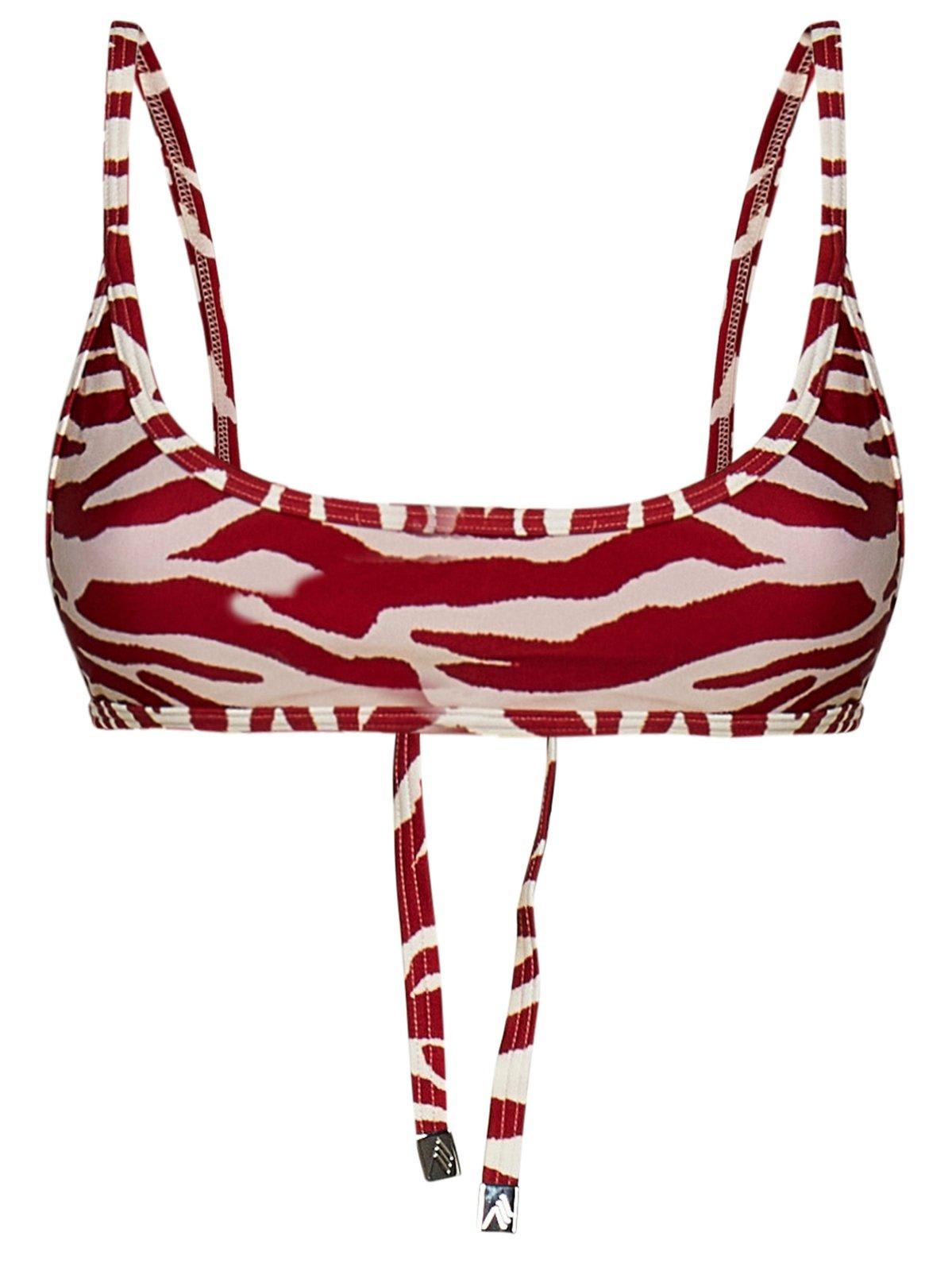 Shop Attico Zebra-print Bikini Set In Red