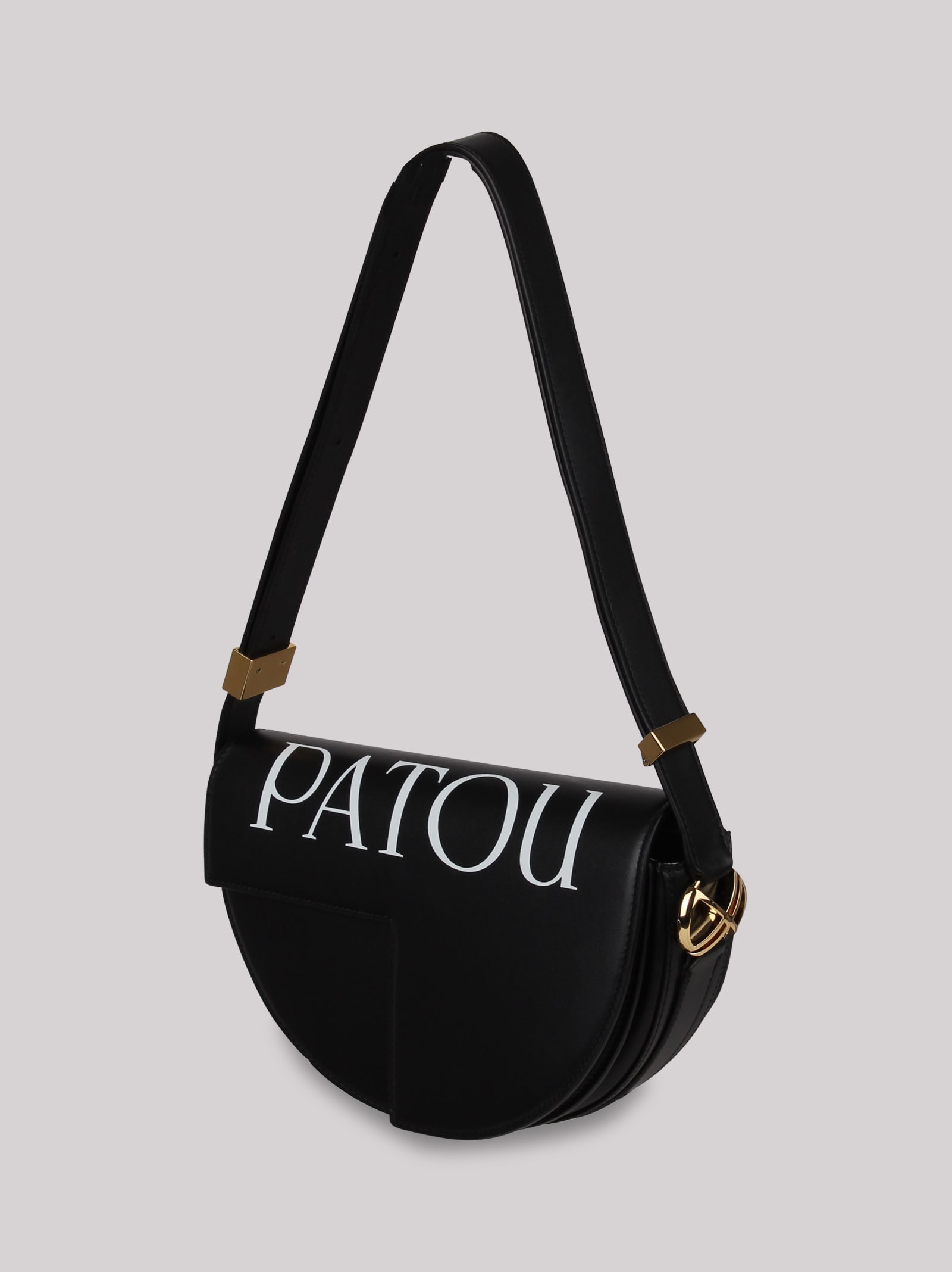 Shop Patou Logo-print Leather Bag