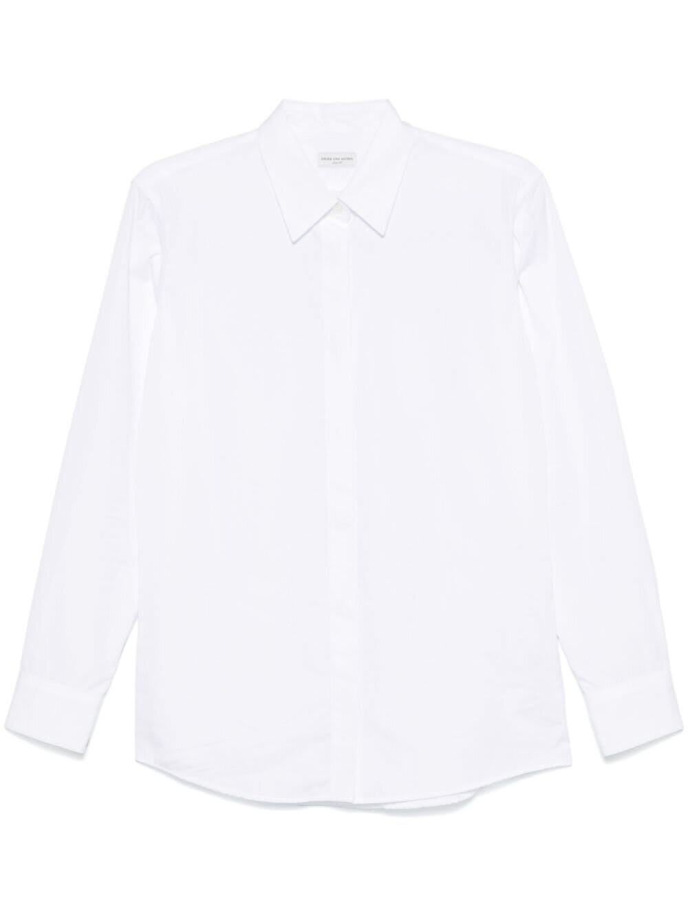 Shop Dries Van Noten Camicia Popeline In White