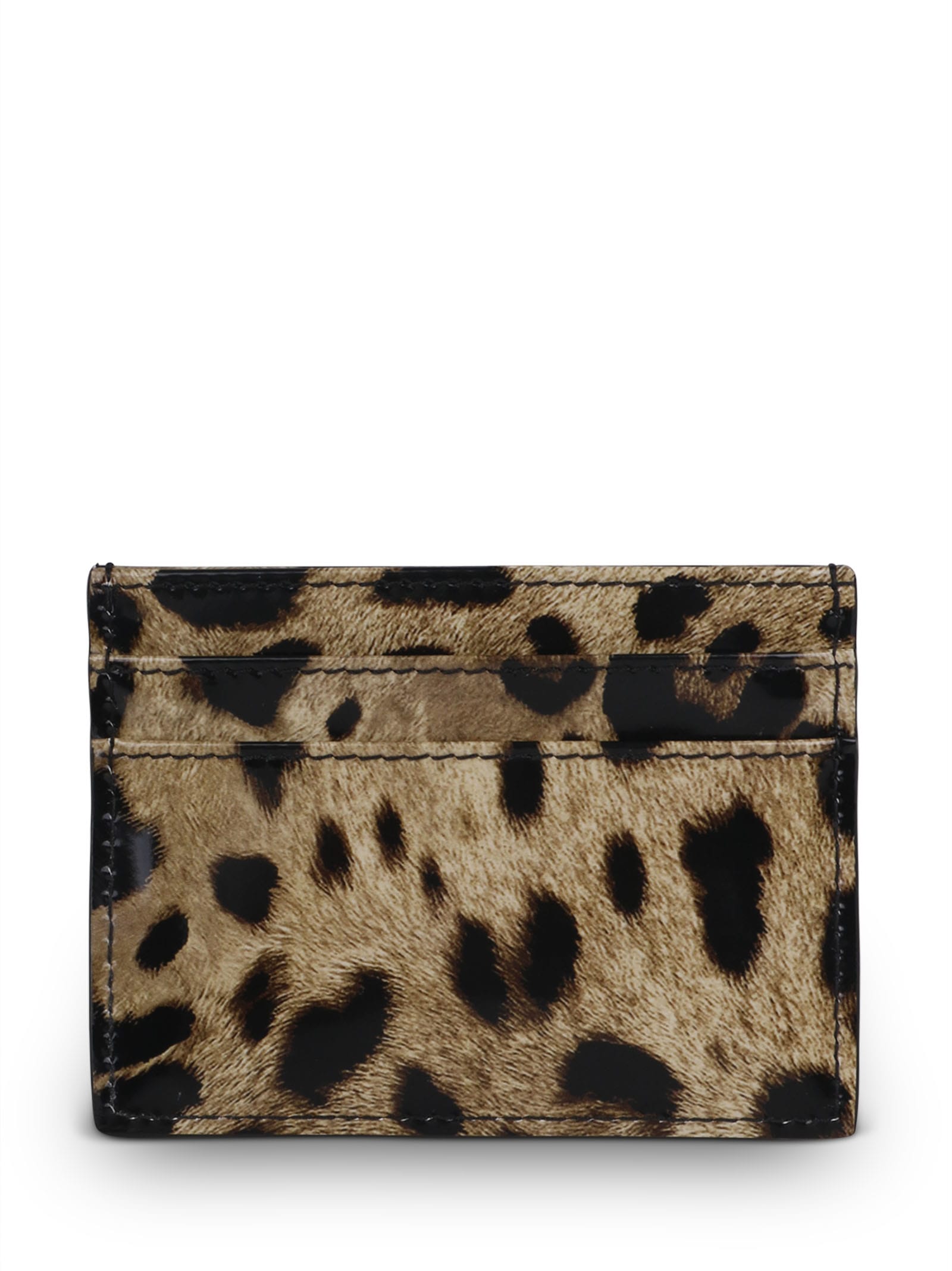 Shop Dolce & Gabbana Leopard-print Card Holder