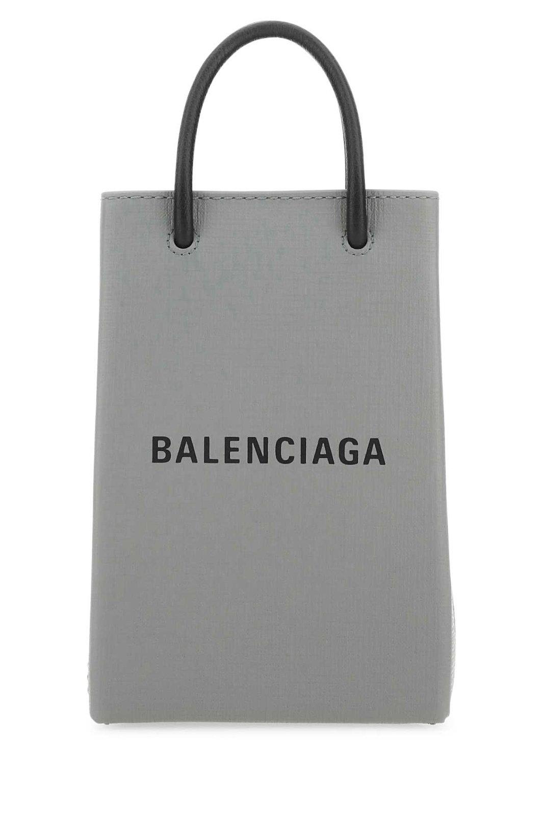 BALENCIAGA LOGO PRINTED PHONE HOLDER