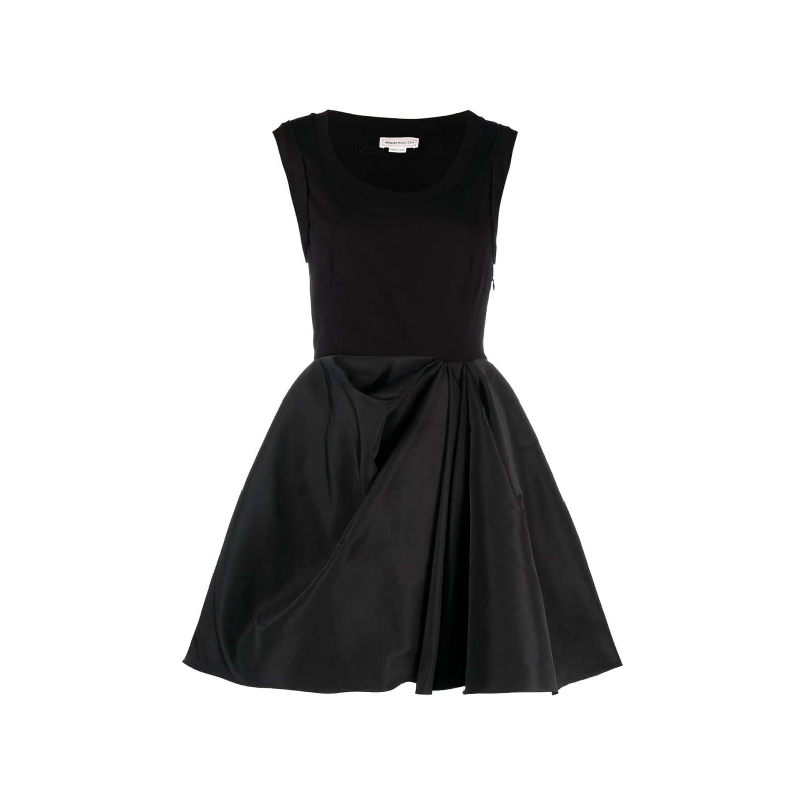 Shop Alexander Mcqueen Gathered Mini Dress In Black