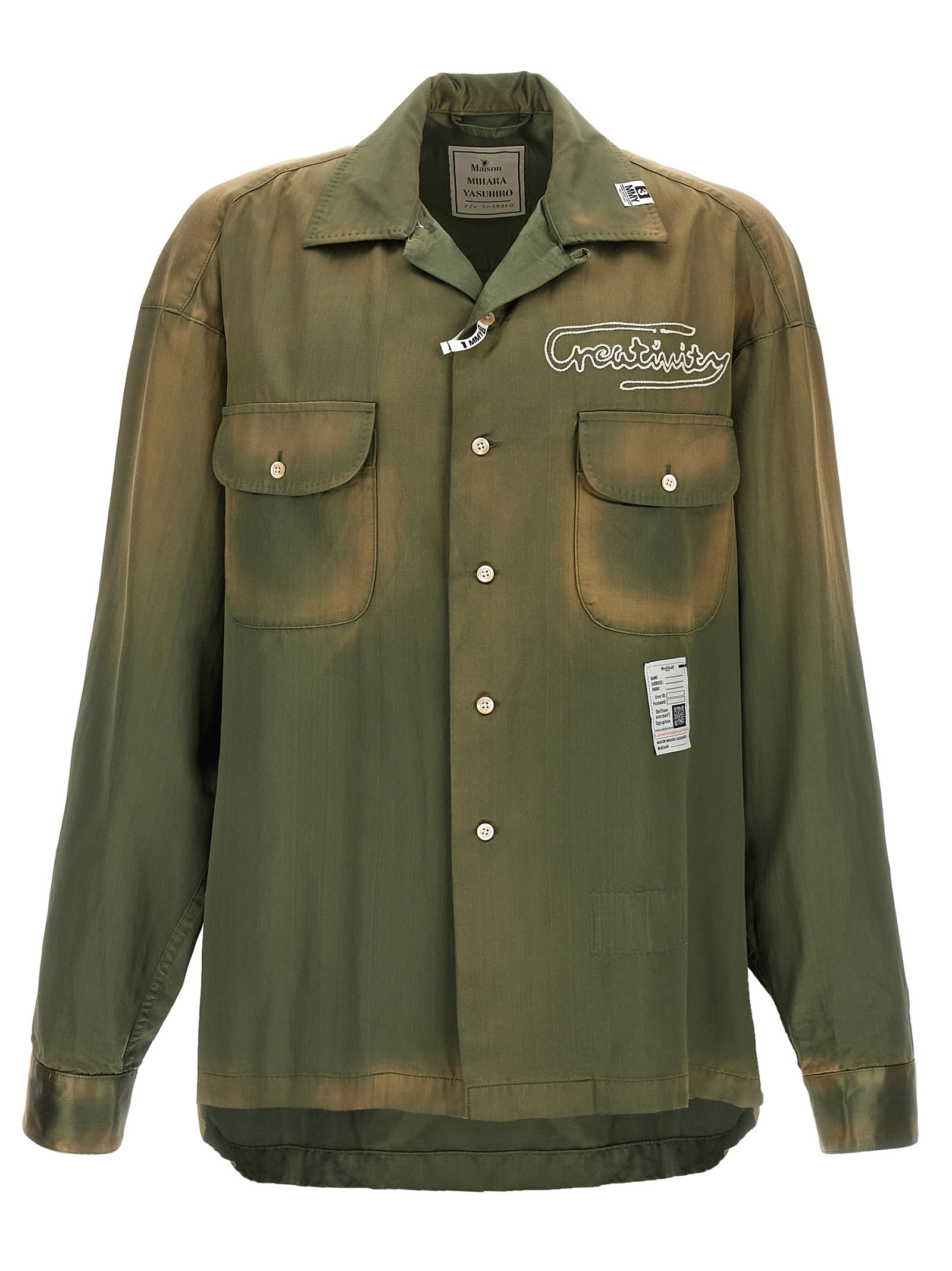 Miharayasuhiro Long Sleeve Shirt With Button Cuffs And Pockets In Green
