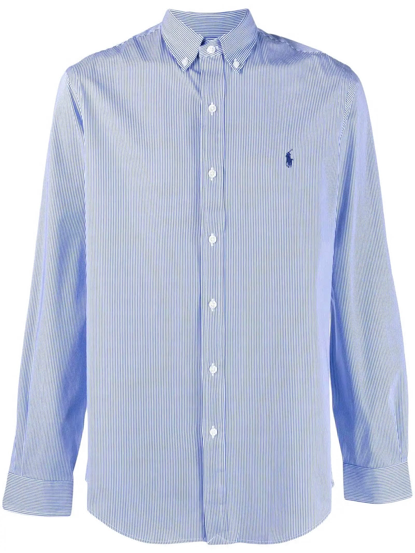 Ralph Lauren White And Blue Cotton Shirt