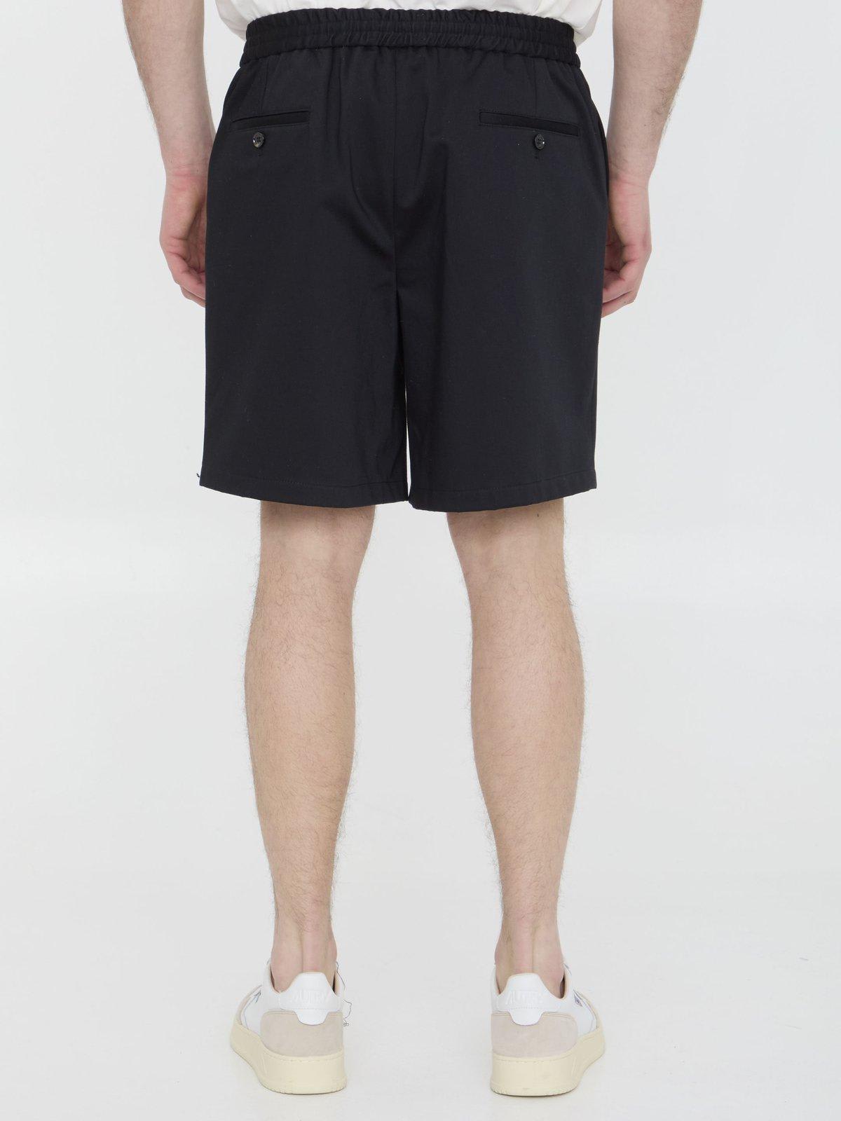 Shop Ami Alexandre Mattiussi Paris Regular Fit Chino Shorts In Black