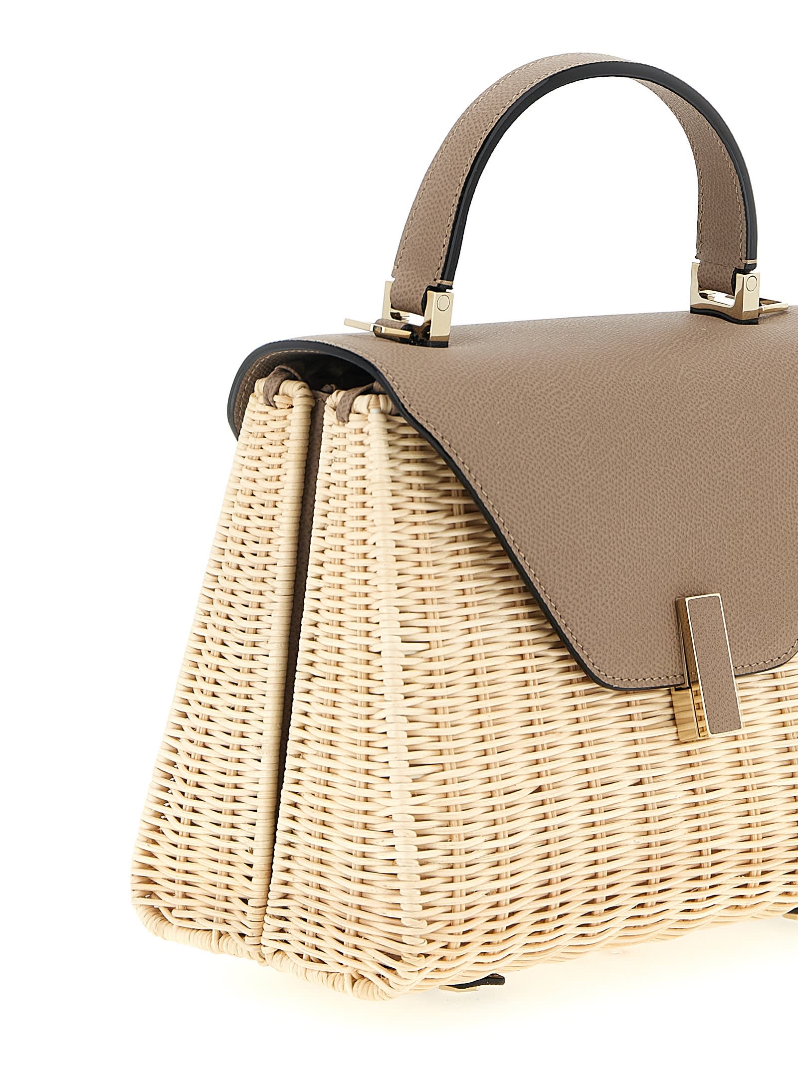 Valextra Medium Handbag Featuring Woven Texture In Brown
