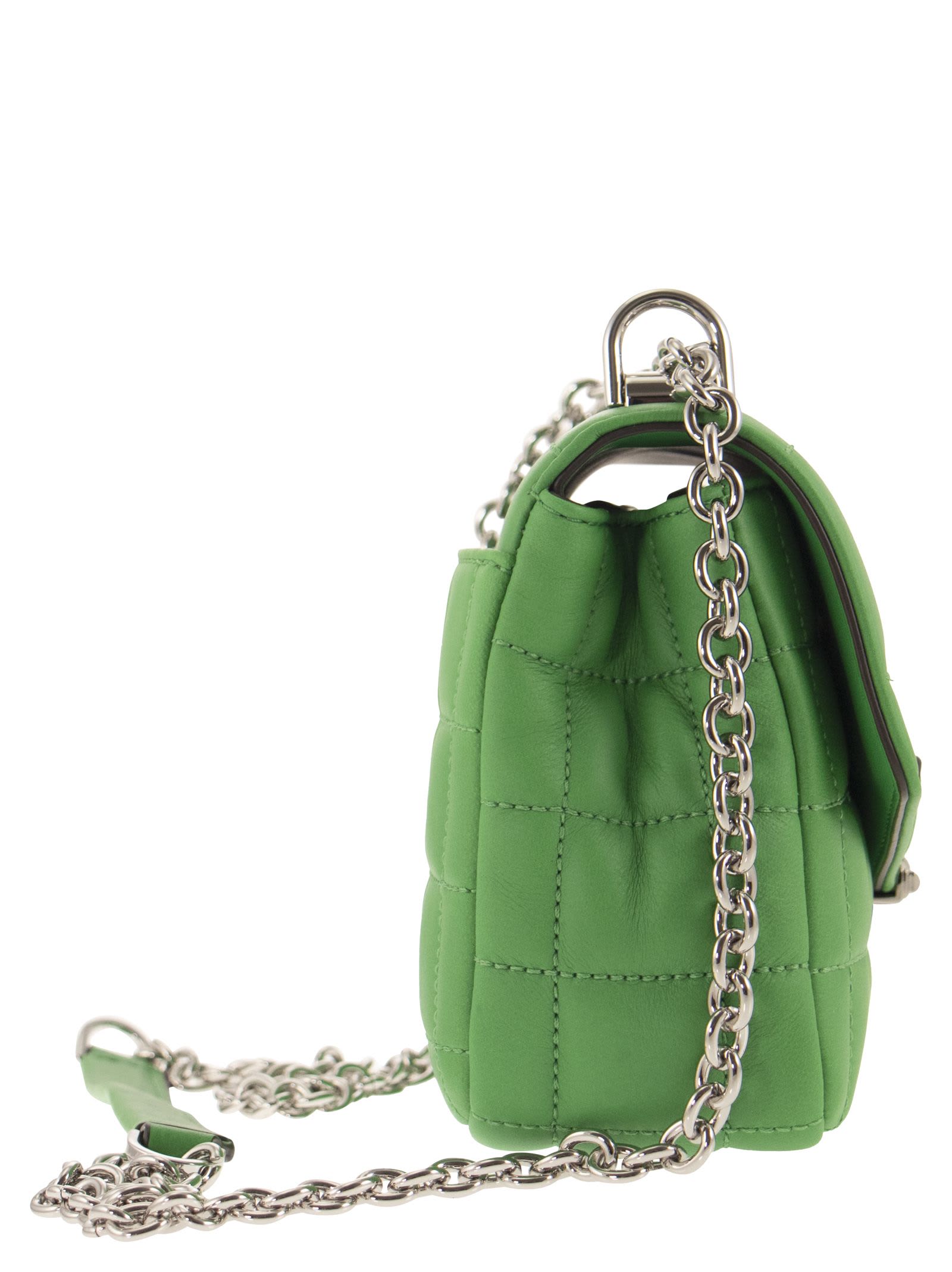 Shop Michael Kors Soho Small Quilted Leather Shoulder Bag In Green