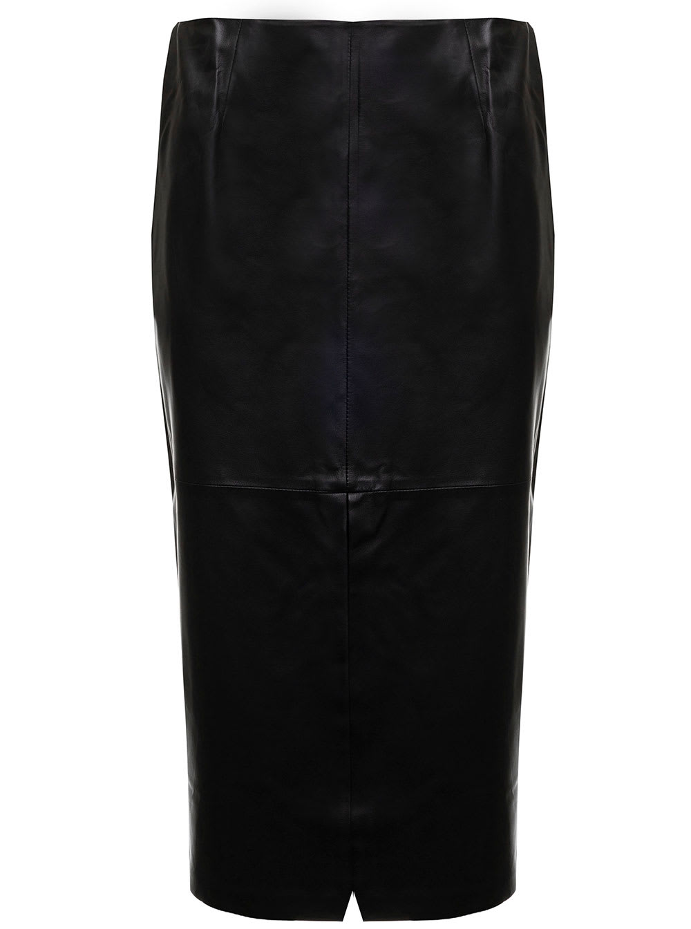 Selenia Black Leather Long Skirt Arma Woman