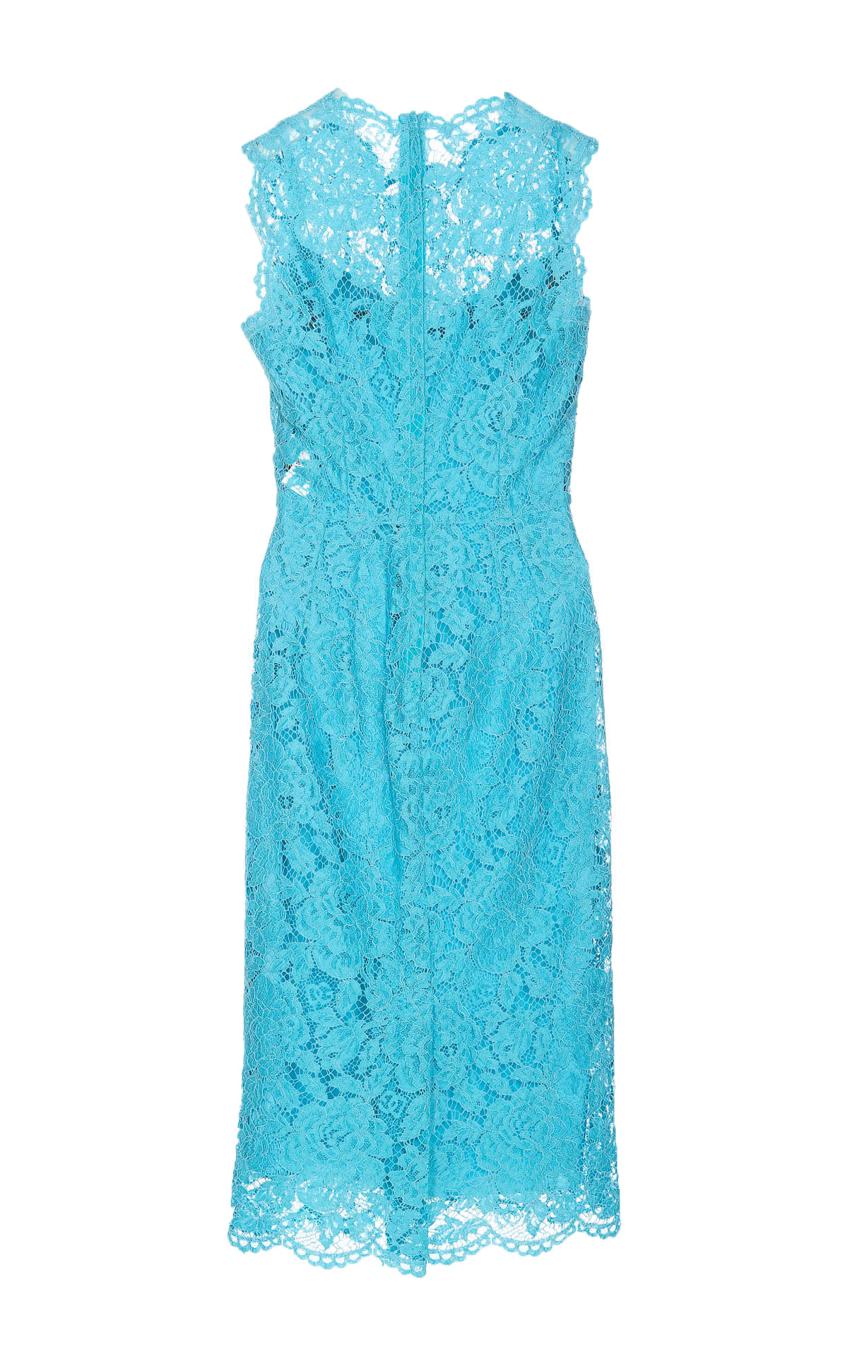 Shop Dolce & Gabbana Branded Laces Dress In Blue