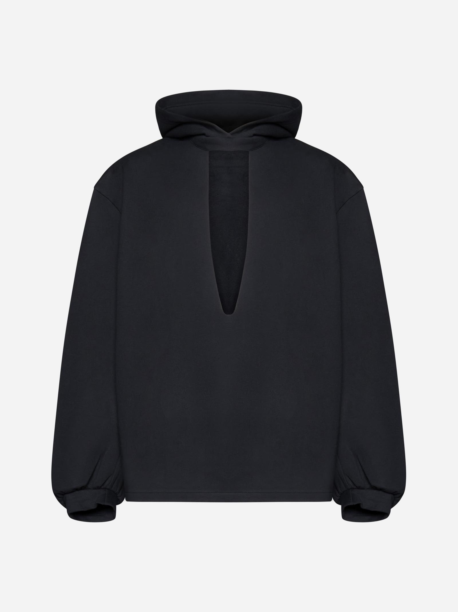 Cut-out Cotton Hoodie
