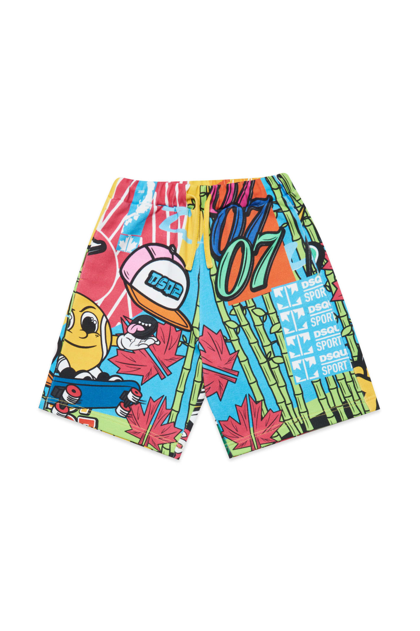 Dsquared2 D2p558u Over Shorts Dsquared Cotton Shorts With Allover Print Shibuya Sport Edtn 07