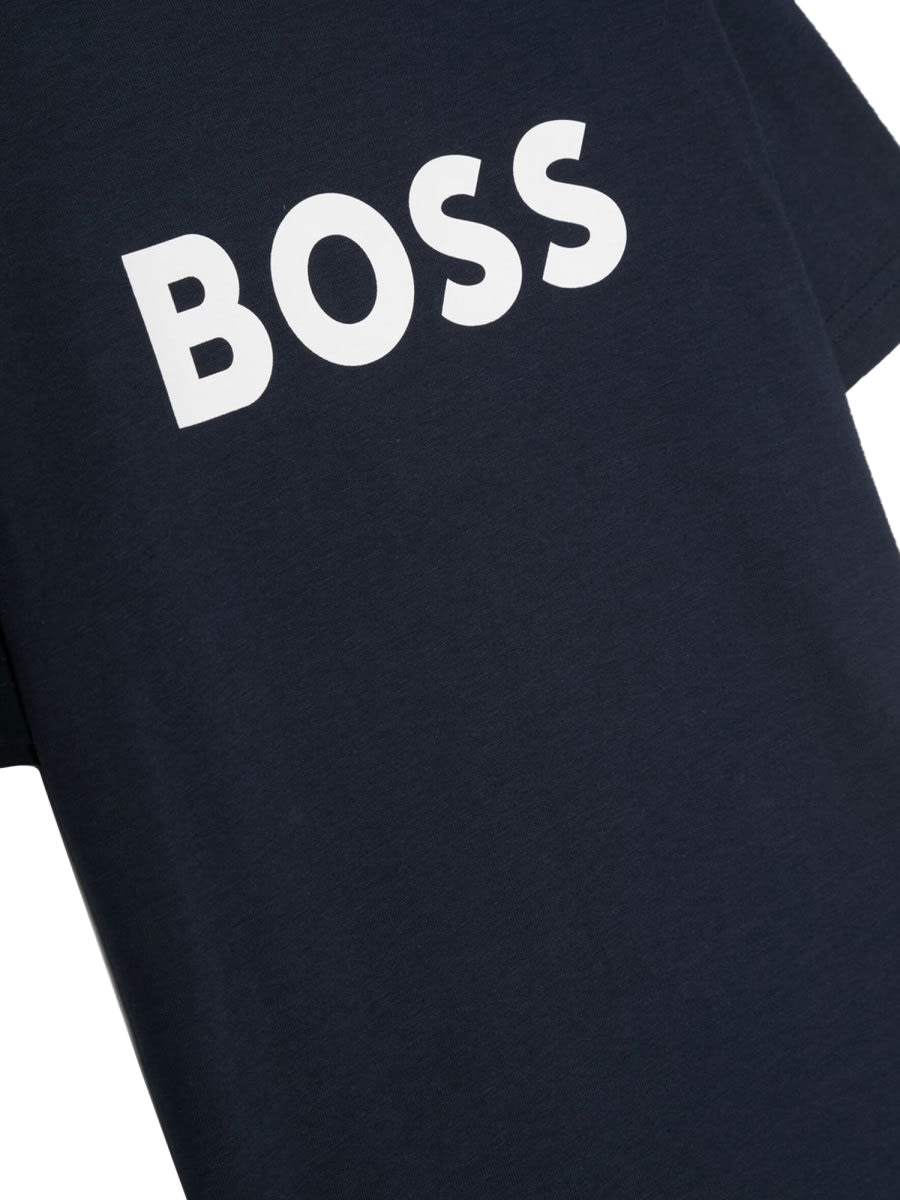 Shop Hugo Boss T-shirt Logo In Blue