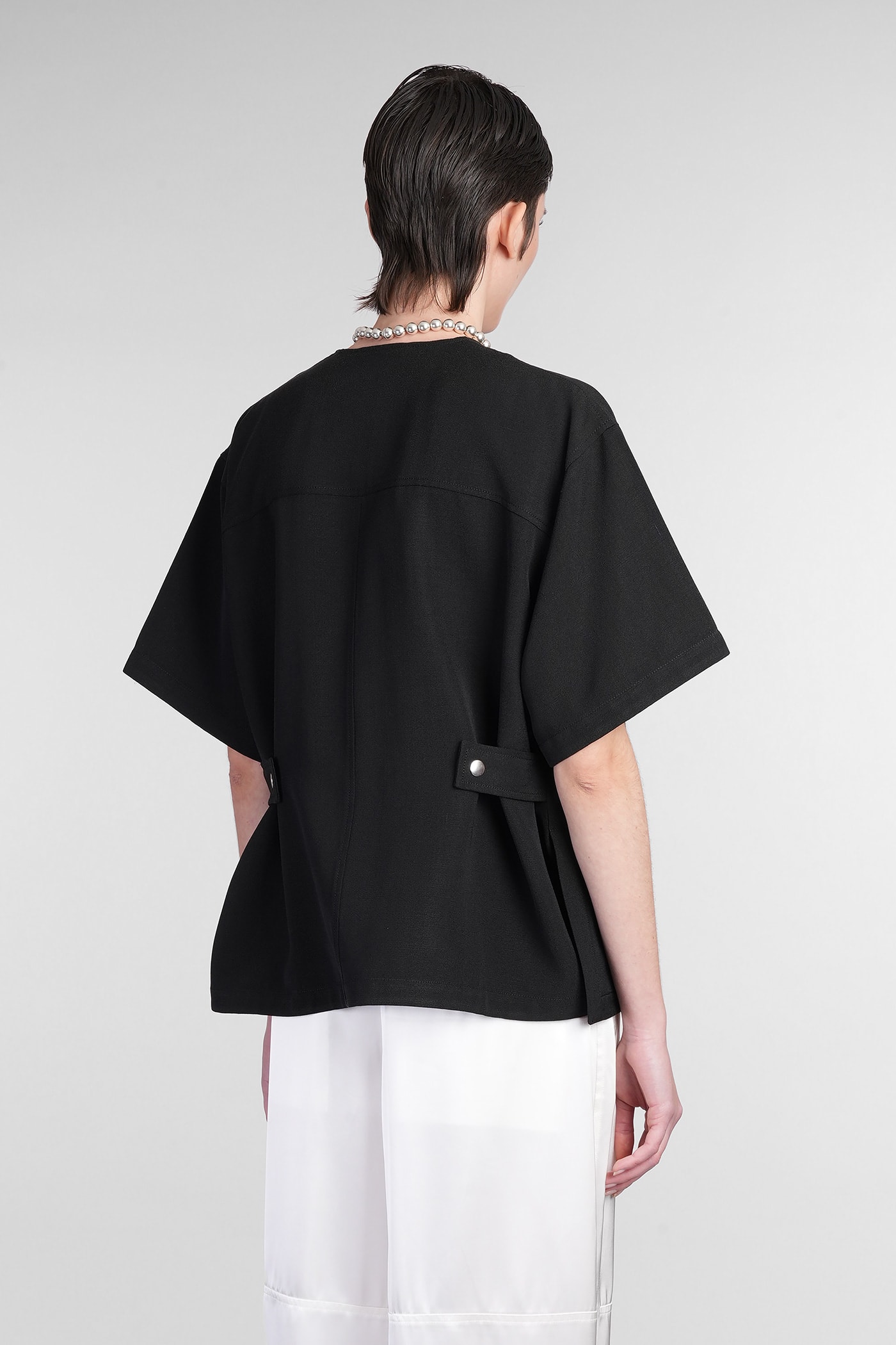 Jil Sander Jacket 64 Casual Jacket In Black Viscose In Black