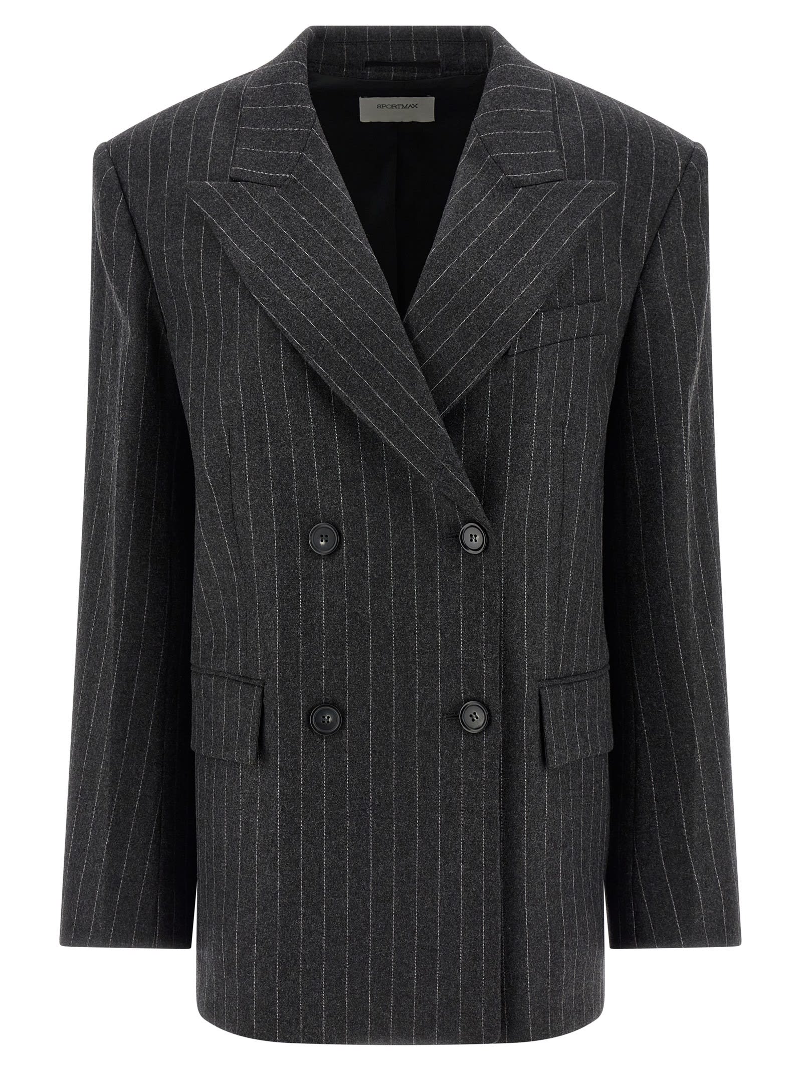 Sportmax Belford1234 Blazer In Gray